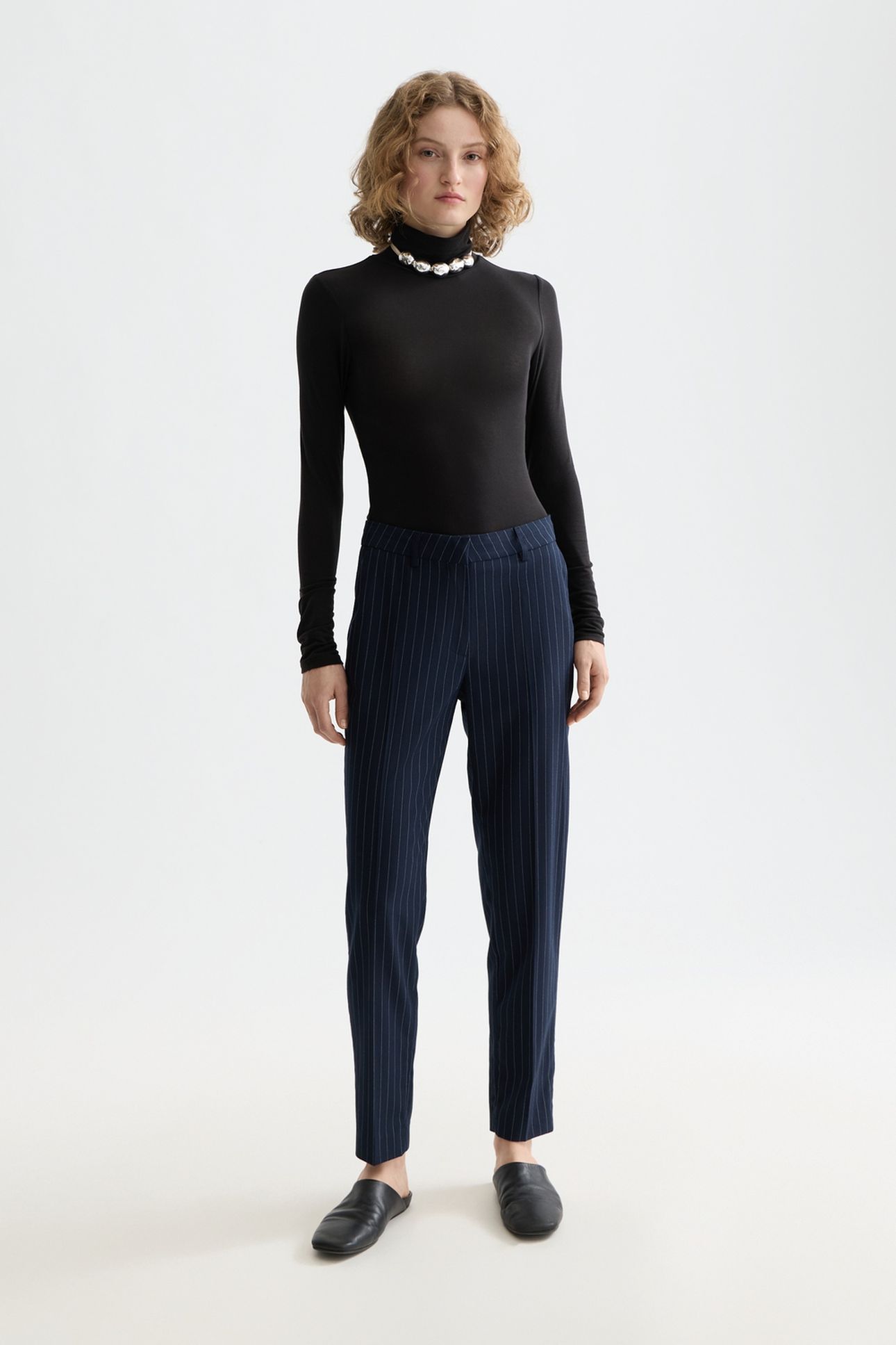 CORE ROLL UP NECK LONG SLEEVE T-SHIRT BLACK 3