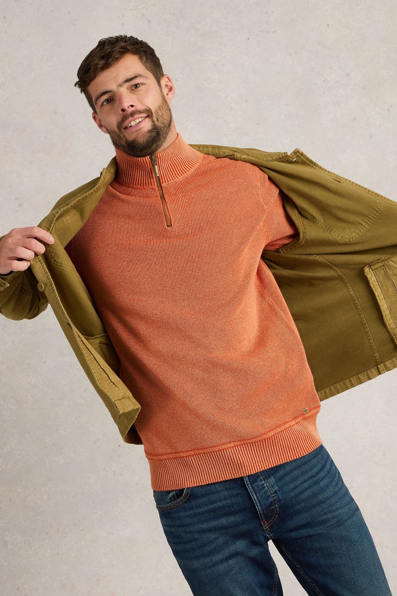 ATTADALE FUNNEL NECK JUMPER DK ORANGE 5