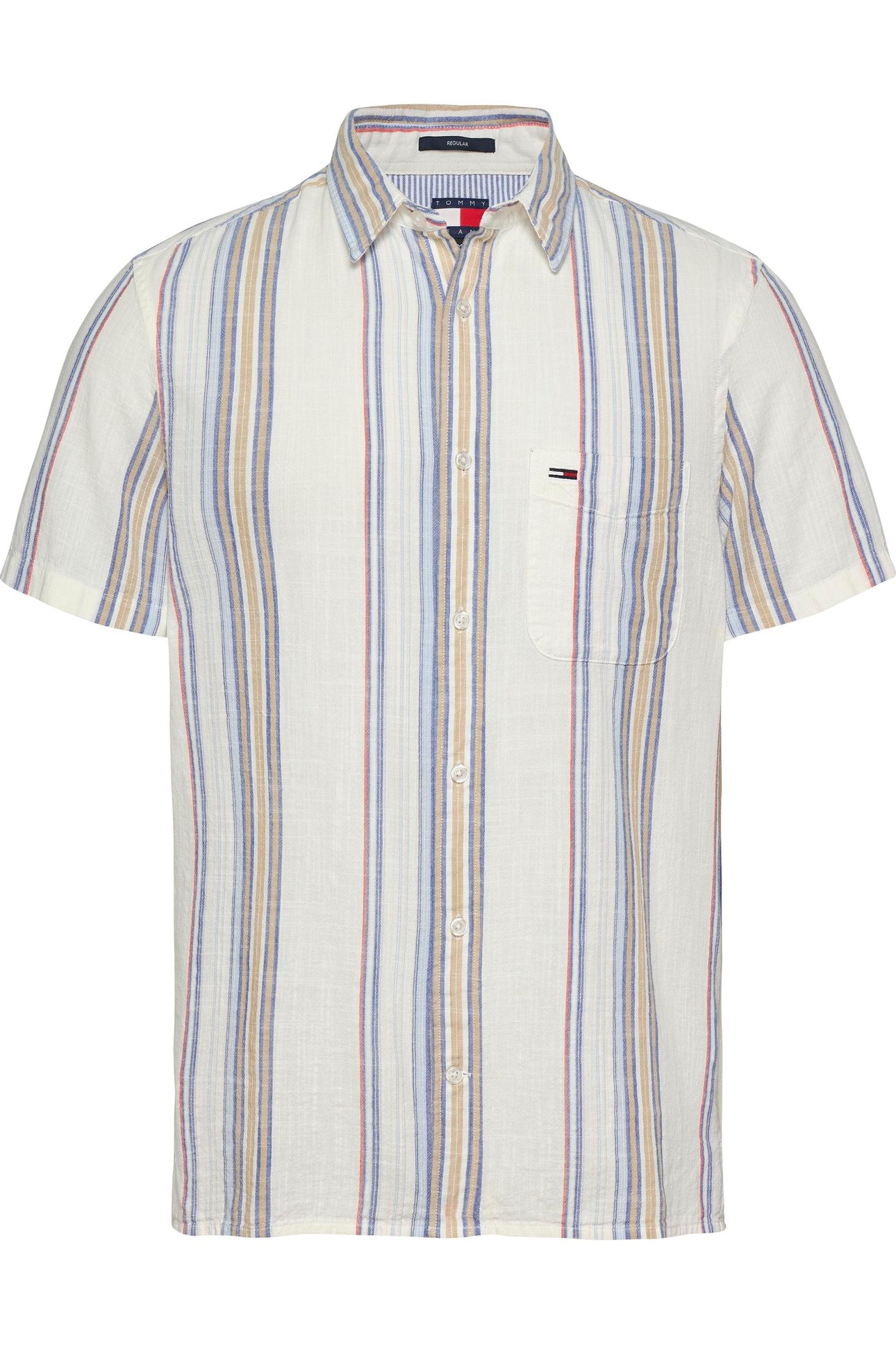 TJM REG SLUB STRIPE ANCIENT WHITE MULTI STRIPES 1