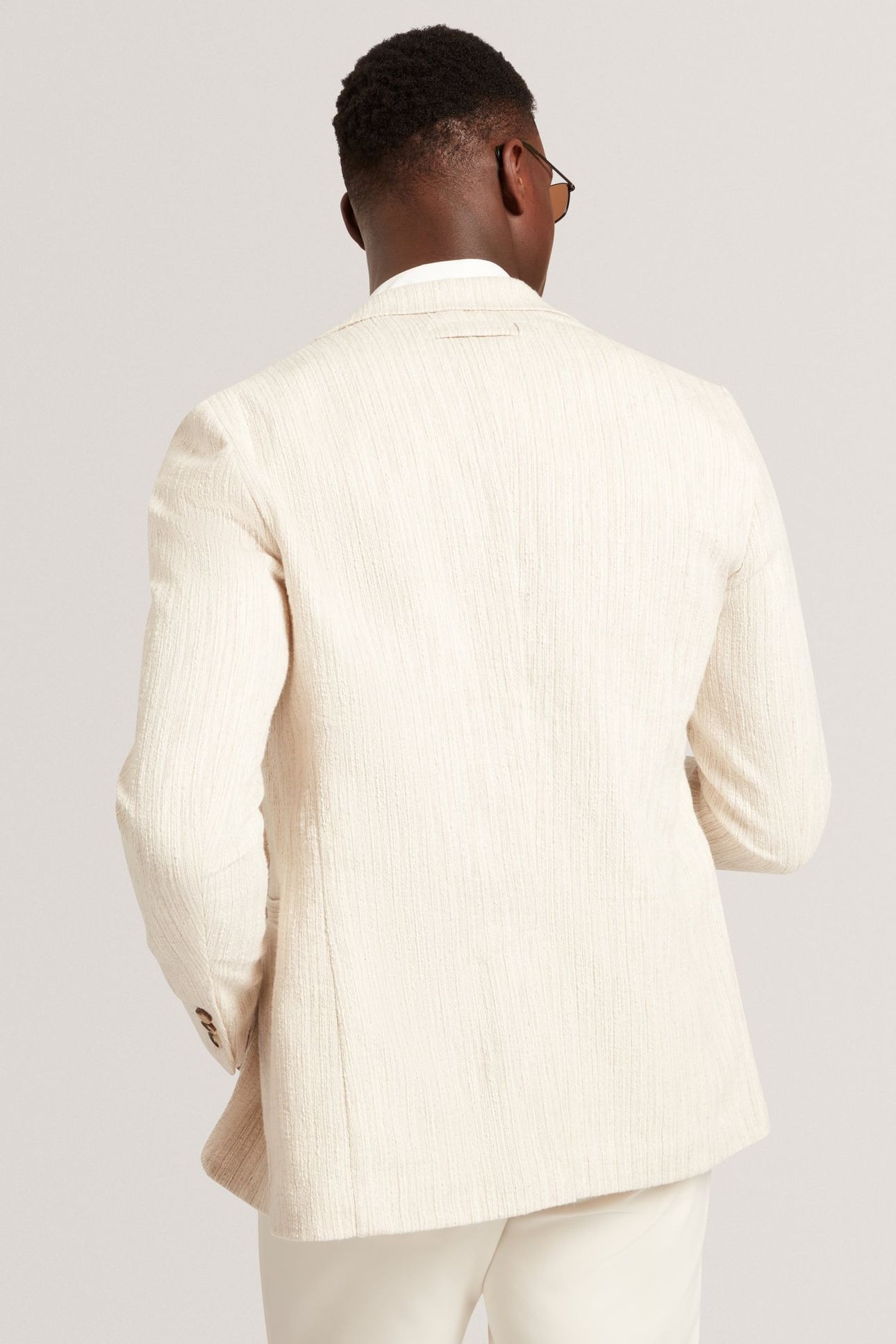 REGULAR BOUCLE BLAZER ECRU 2