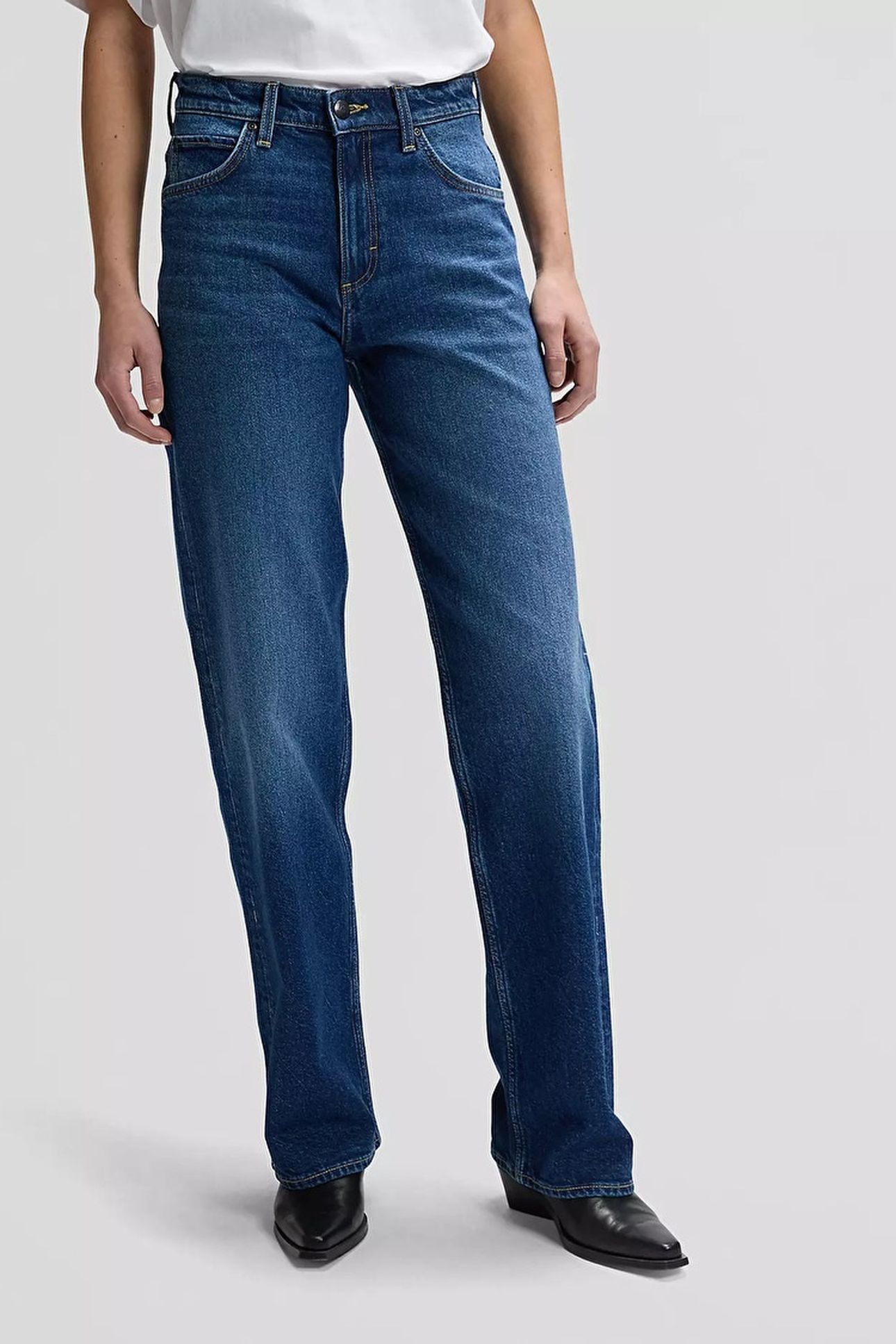 RIDER LOOSE NAVY CAST LOOSE STRAIGHT JEANS DENIM BLUE 1