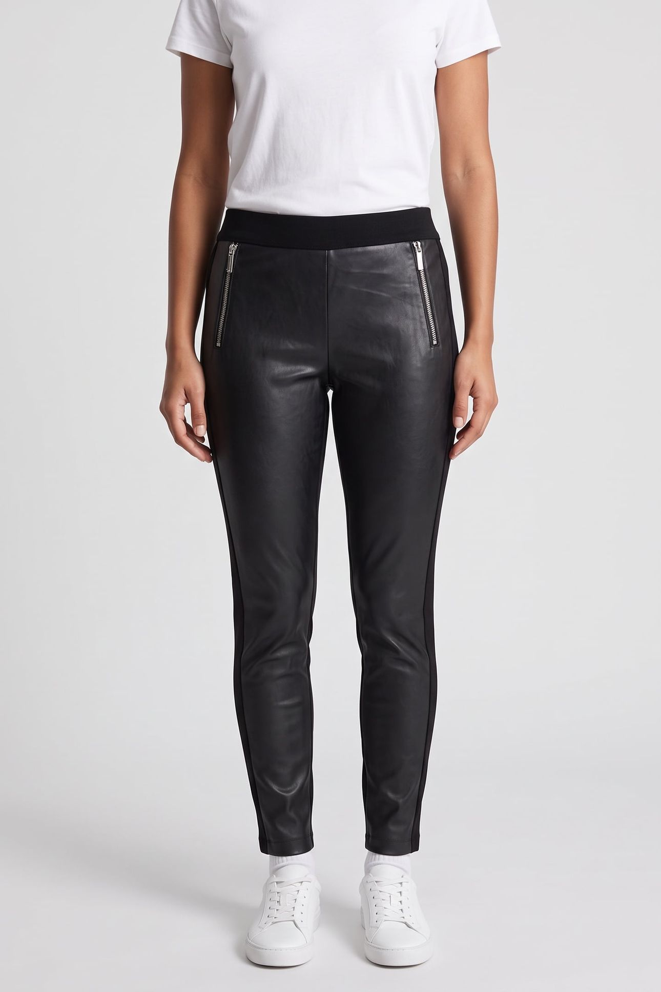 ZIP FRONT LEGGING BLACK 1