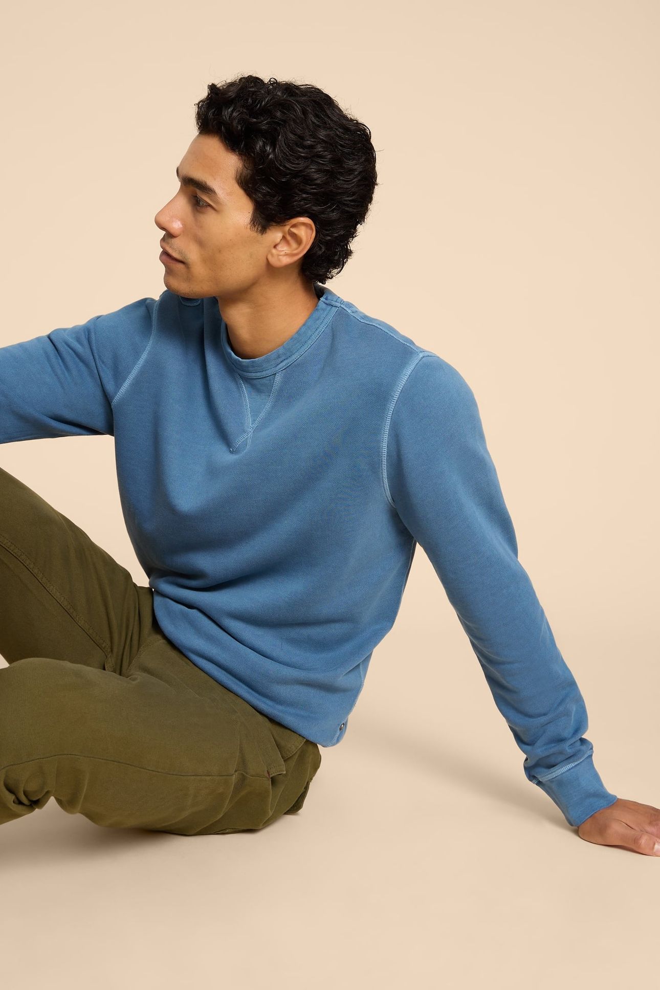 CREW NECK SWEAT MID BLUE 5