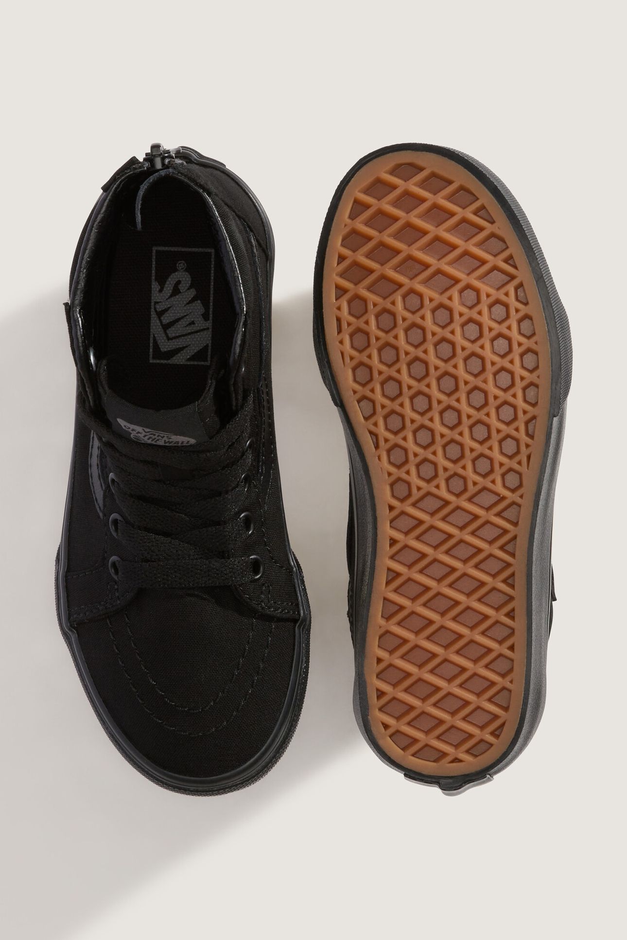 YOUTH UNISEX SK8-HI ZIP POP CHECK BLACK/BLACK 4