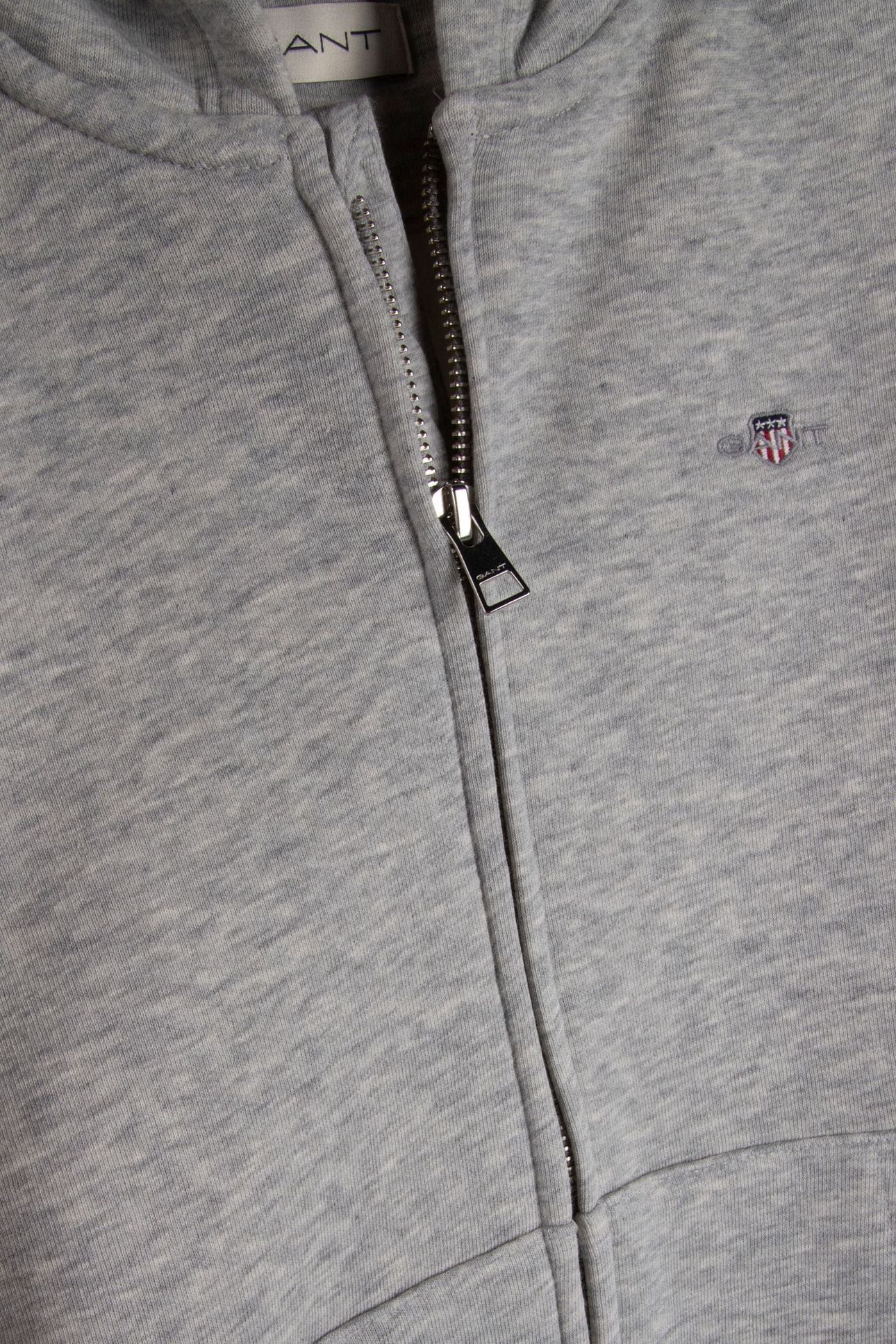 TEEN UNISEX SHIELD ZIP HOODIE LIGHT GREY MELANGE 4