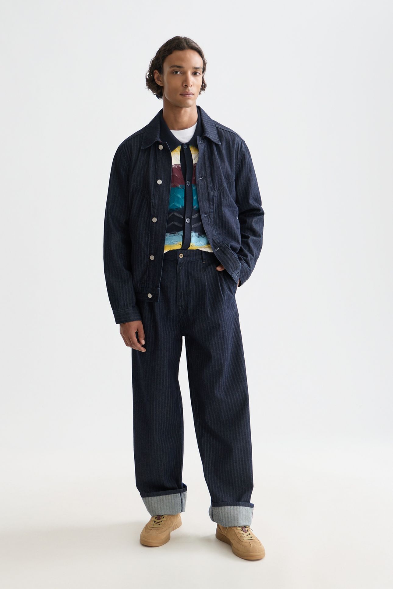 SEASONAL LOOSE FIT DENIM CHINO NAVY 3