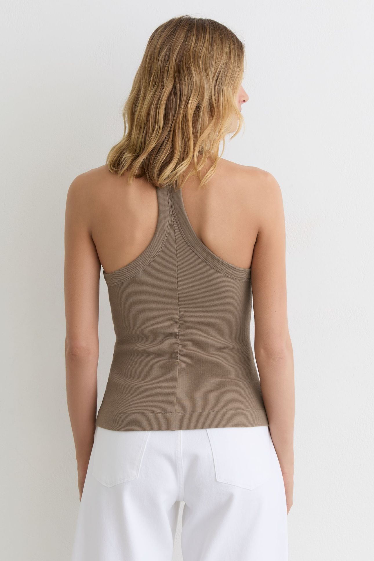 RIB RACERBACK VEST TAUPE NEUTRAL 3