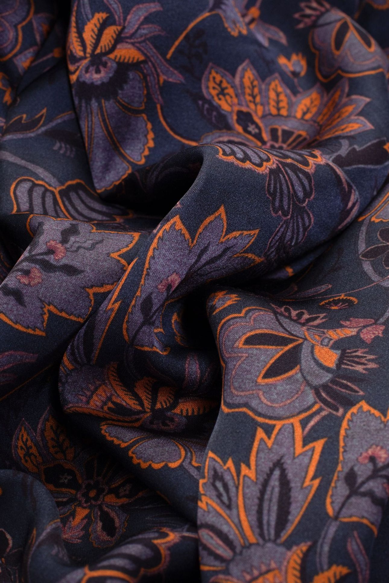 PURPLE WIDE-LEG TROUSERS WITH SCARF PRINT 9