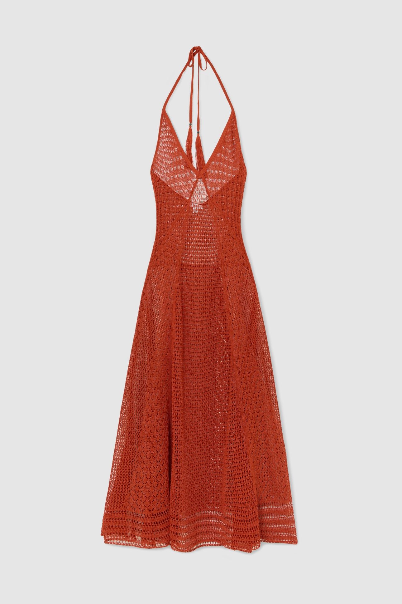 KNITTED DRESS CORAL RED 3