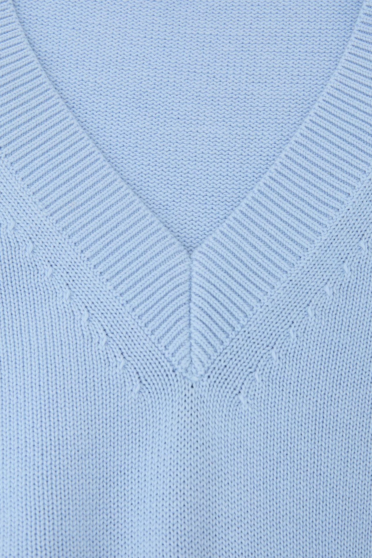 KNIT V NECK TOP SOFT BLUE 6