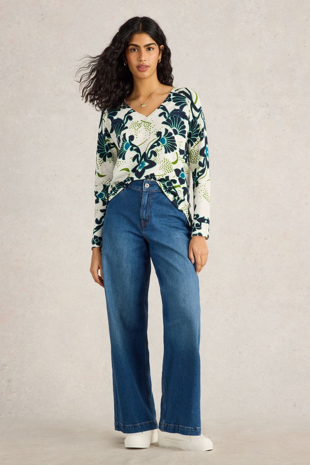 NARIA PRINT JUMPER BLUE PR 2