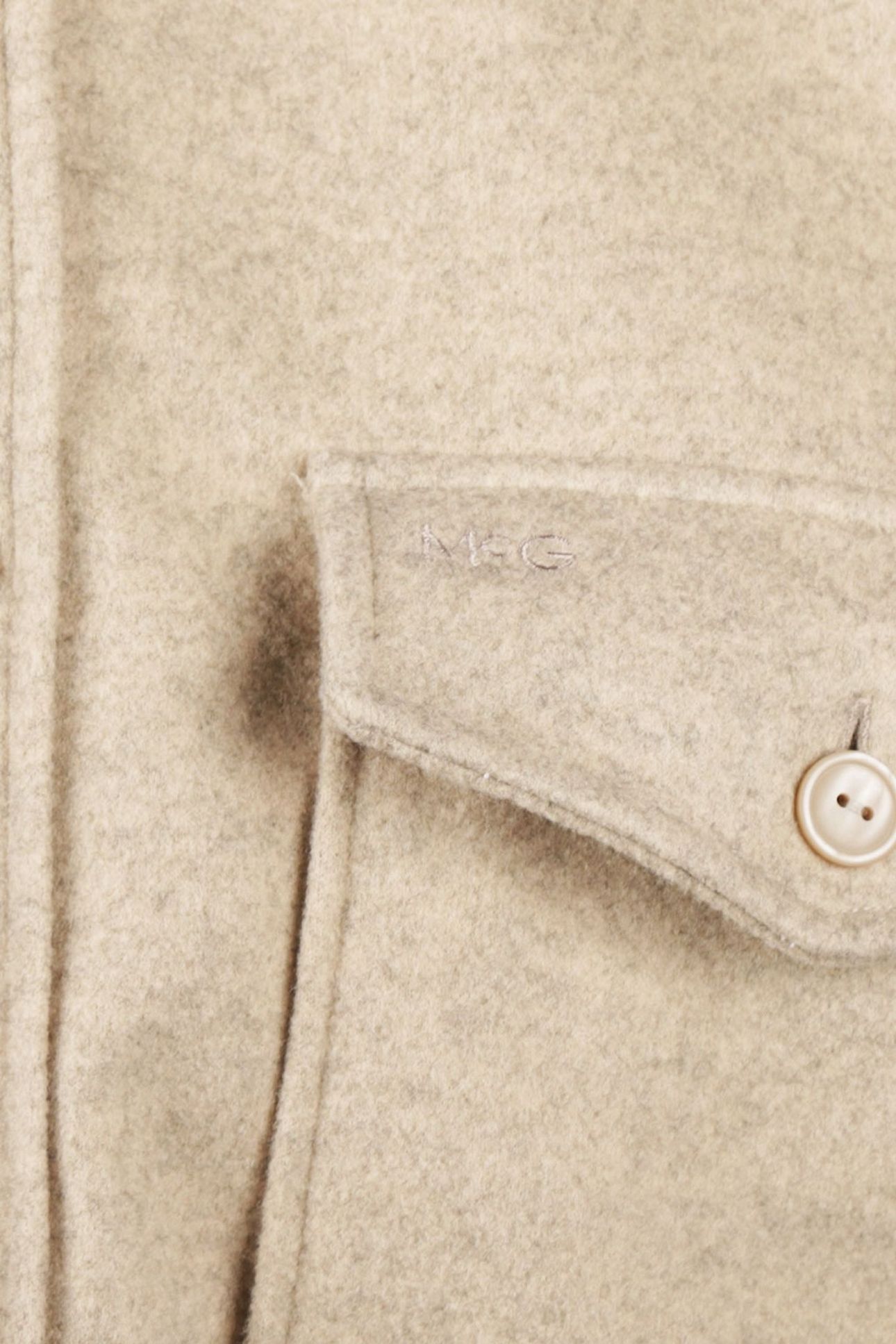 WOOL LOOK OVERSHIRT SAND 5