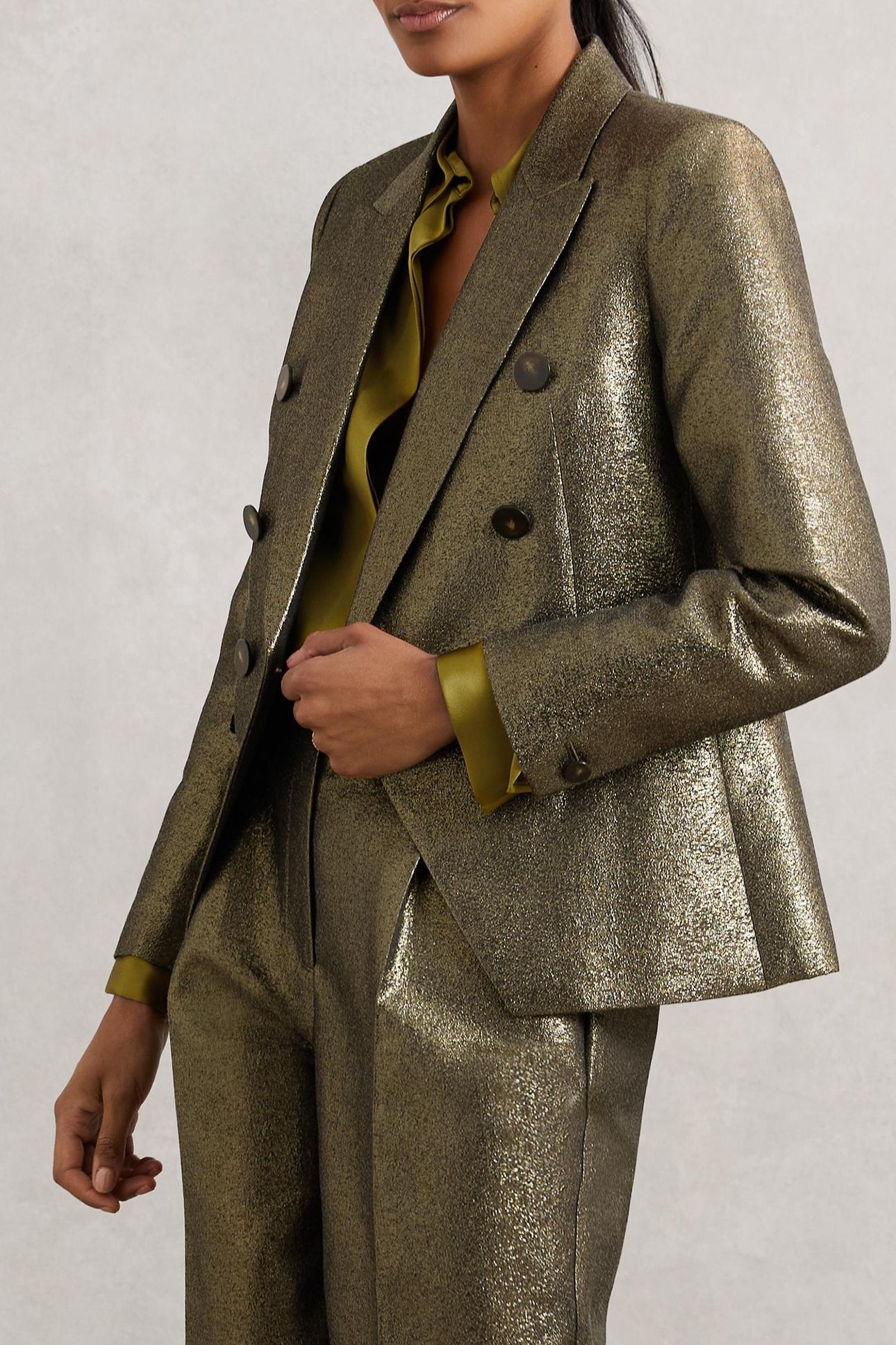 DB METALLIC BLAZER GOLD 4
