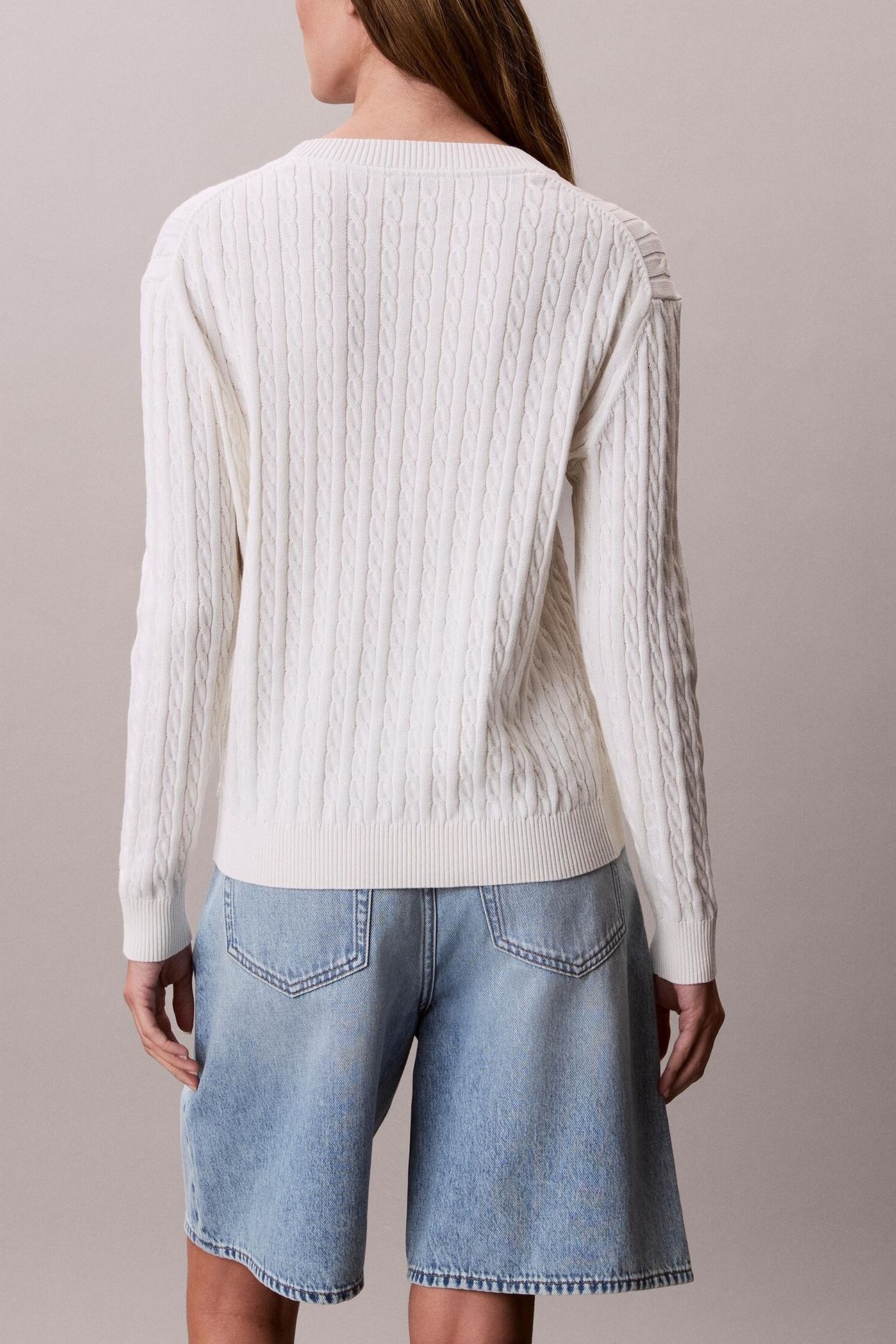 LS COTTON CABLE CREW TOFU 2