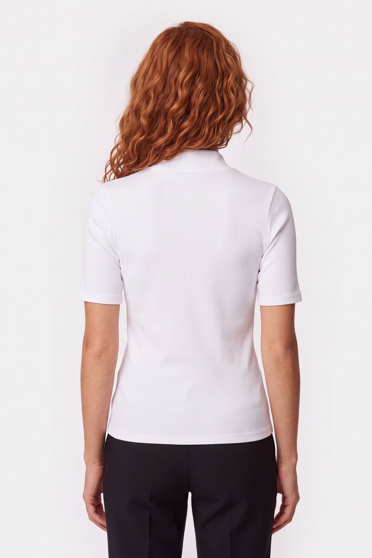 CORE MOCK NECK RIB T-SHIRT WHITE 2