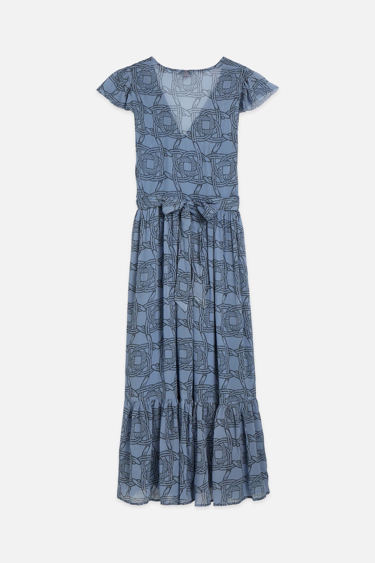 PRINTED CHIFFON MIDI DAY DRESS HORSESHOES INFINITY 4