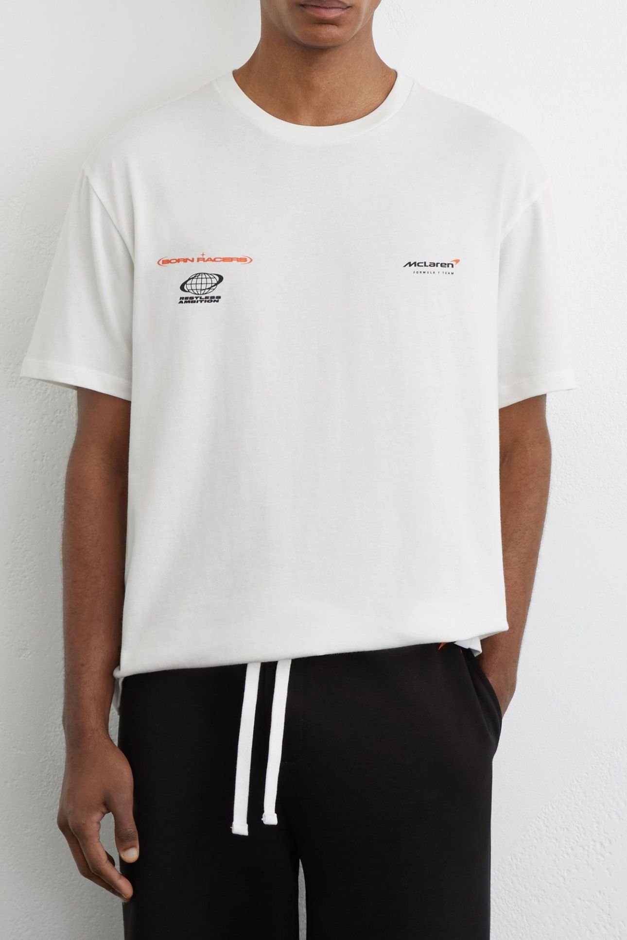 SS LOGO PRINTED MCLAREN TSHIRT WHITE 1