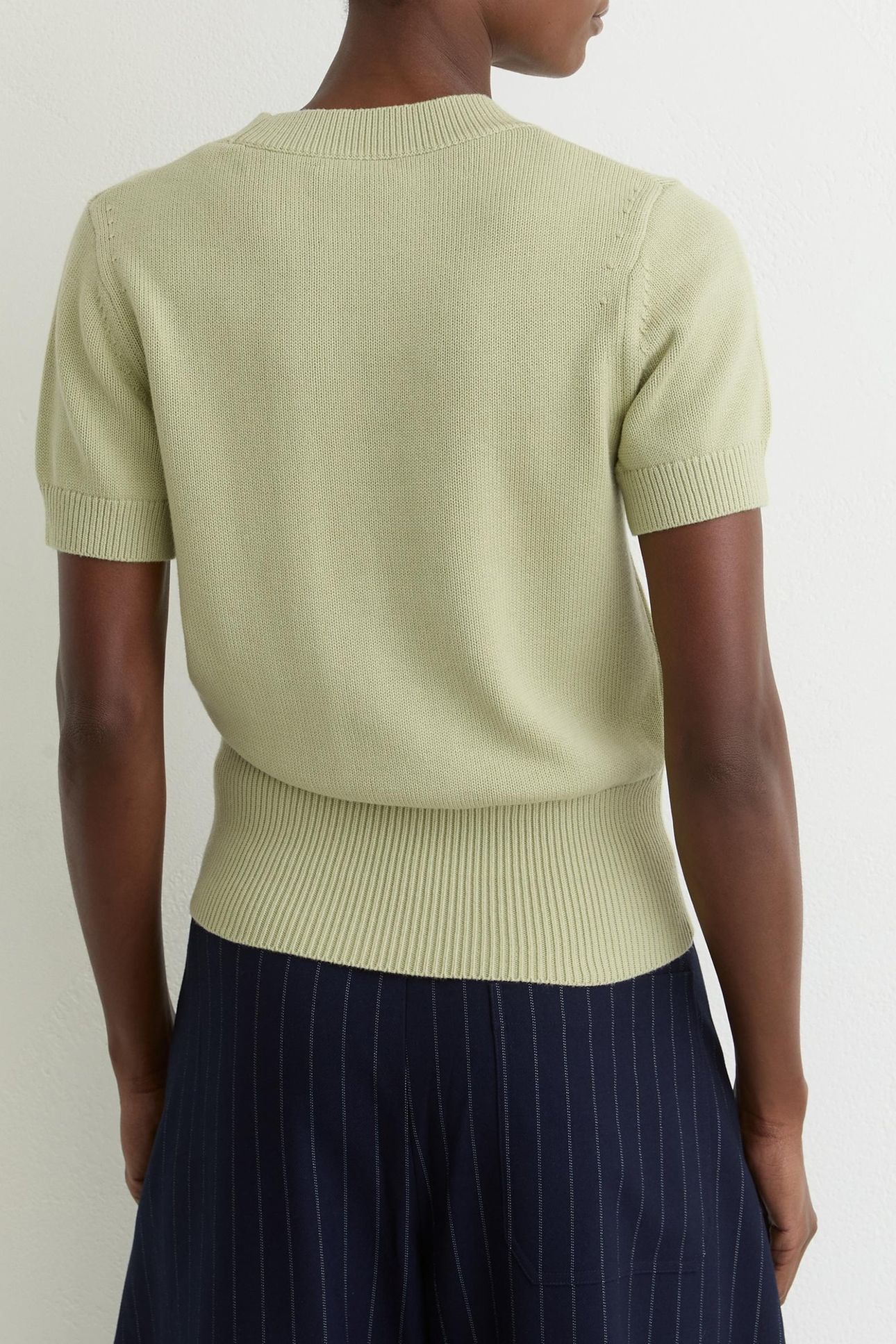 KNIT CREW NECK TOP SAGE GREEN 3