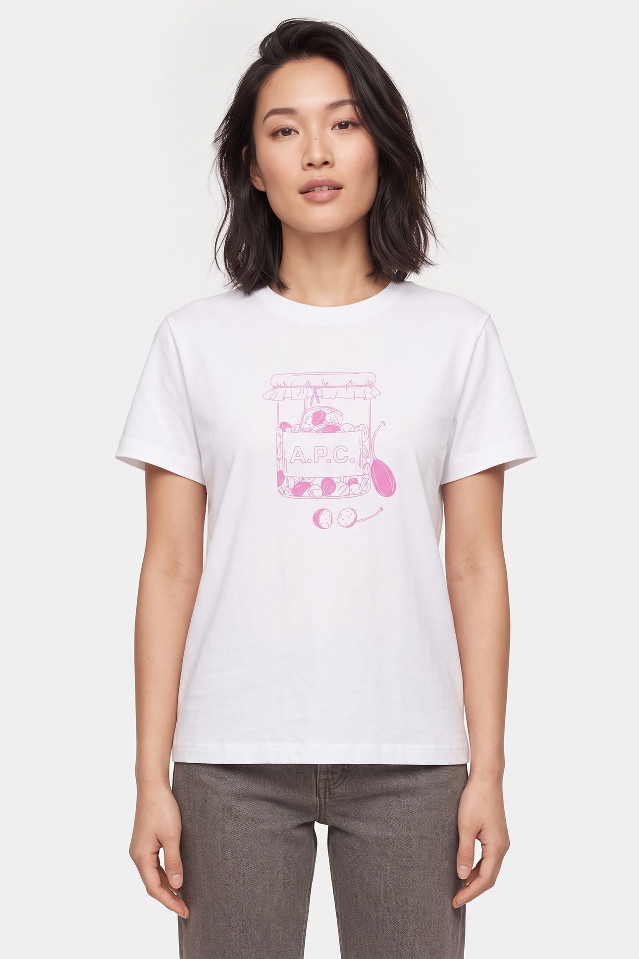 UNISEX T-SHIRT SHORT SLEEVE CAPERS WHITE 3