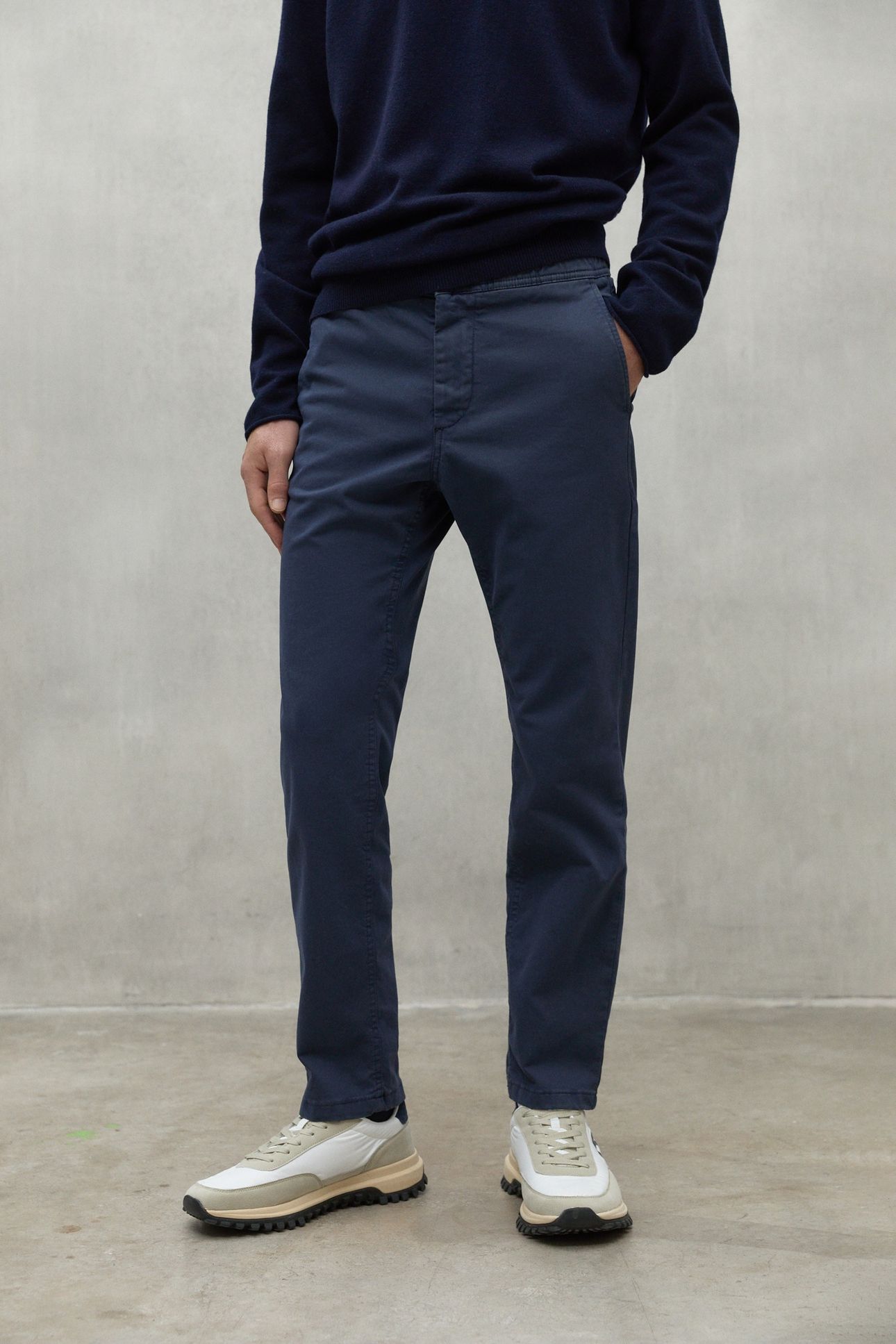 ETHICAALF WINTER PANTS DEEP NAVY 1