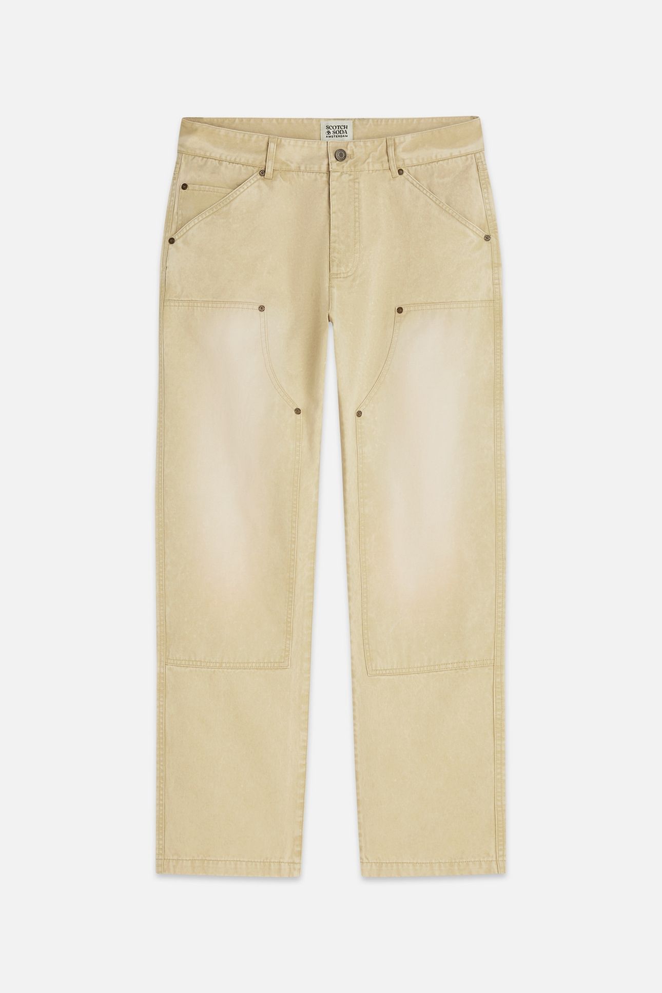 THE ZEE WASHED COTTON TWILL WORKER PANT BRIGHT YELLOW 1