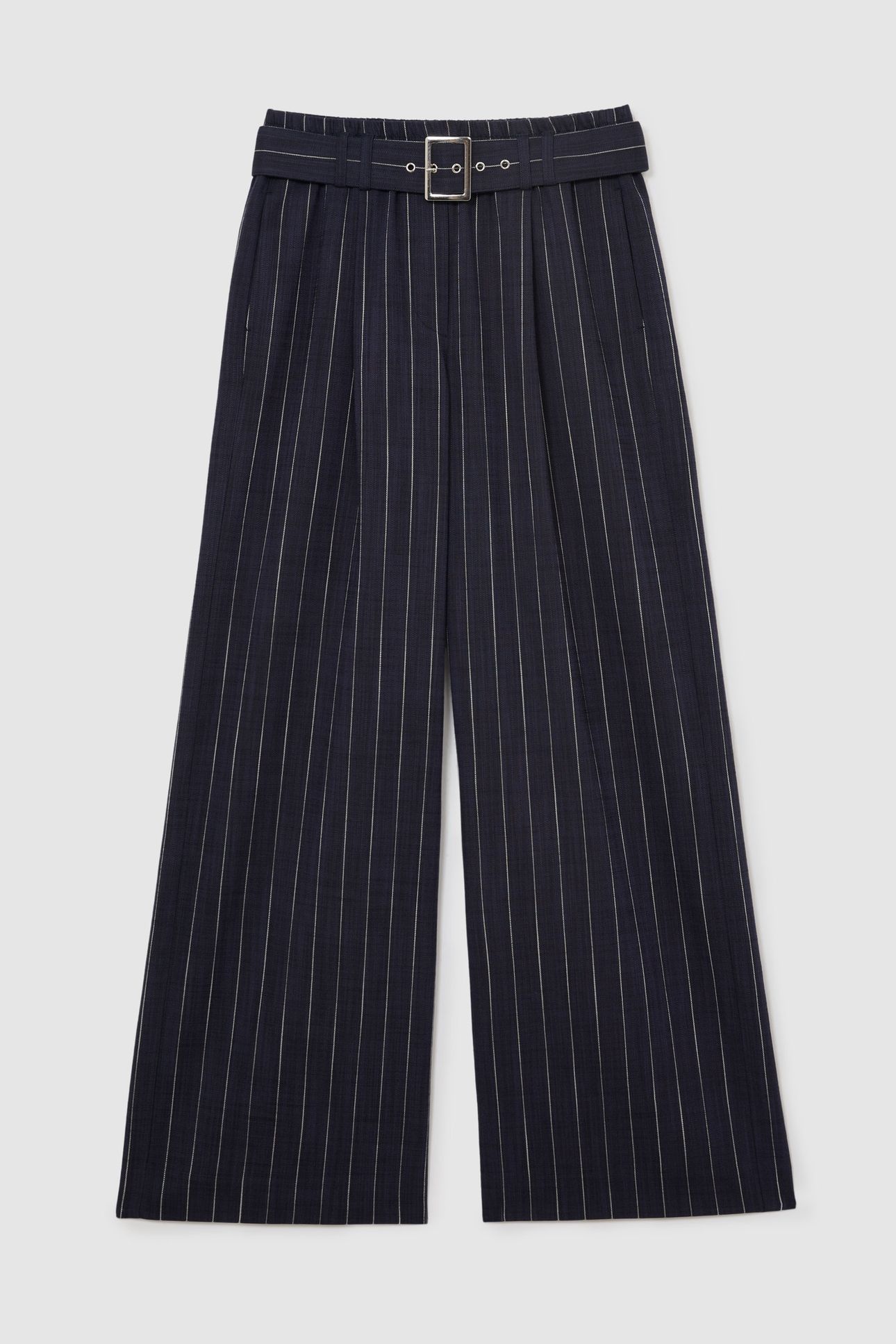 STRIPE WIDE LEG TROUSER NAVY 4
