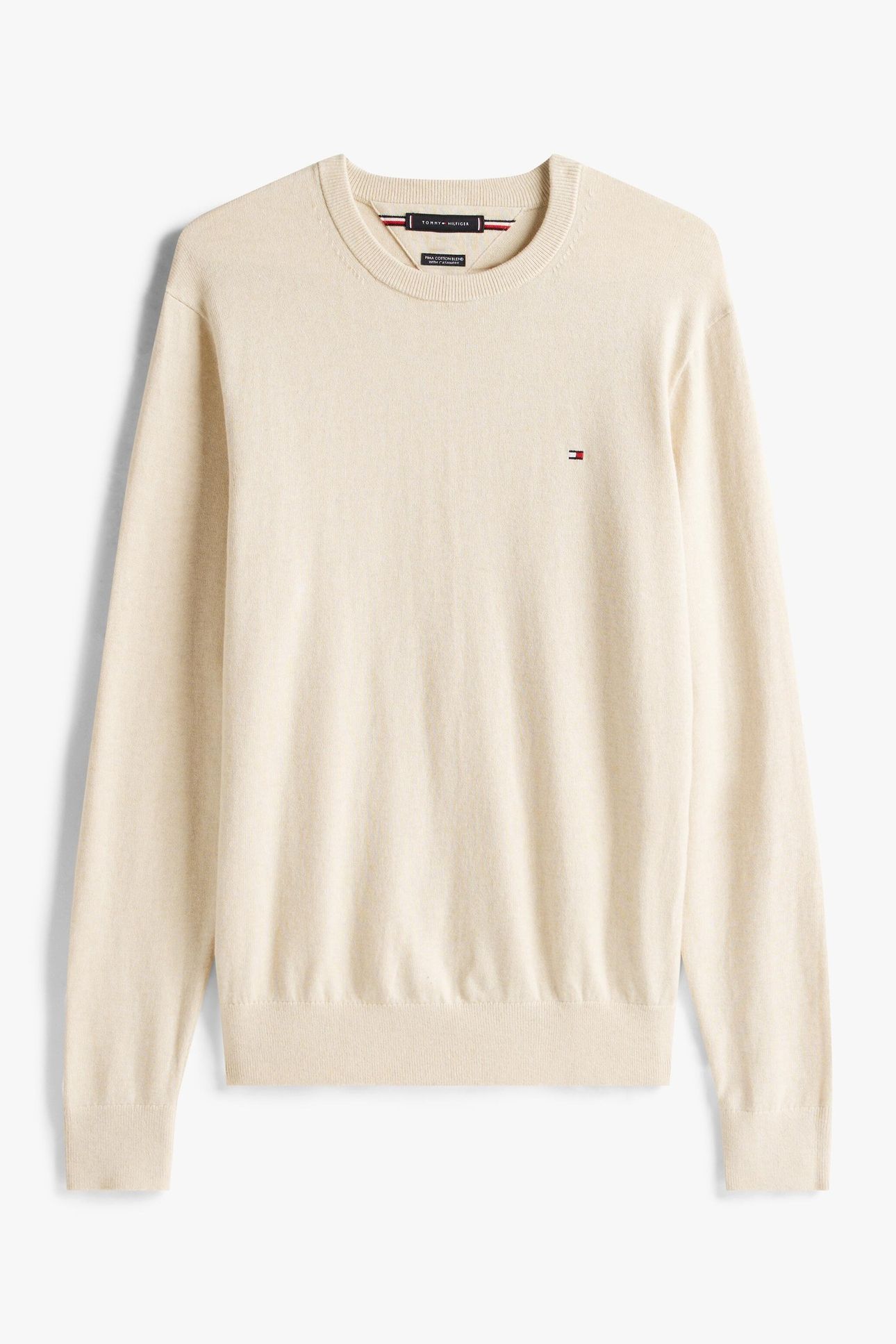 PIMA COTTON CASHMERE SWEATER HEATHERED OATMILK 6