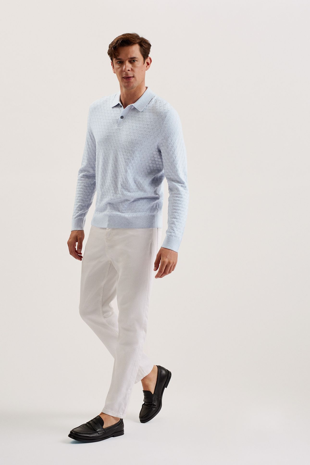 MORAR LS T STITCH KNITTED POLO PL-BLUE 4