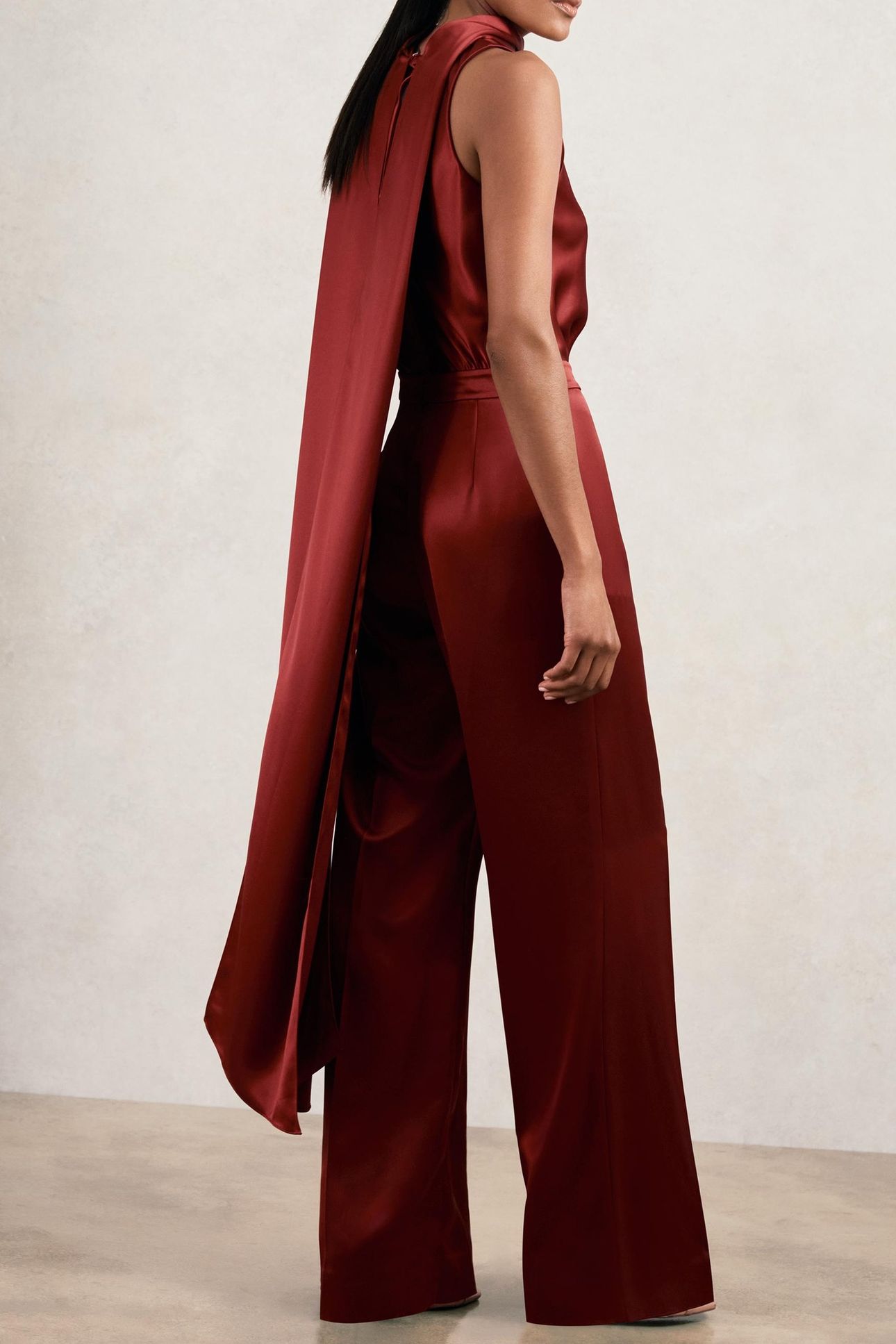 OCCASION CAPEBACK JUMPSUIT DARK RED 3