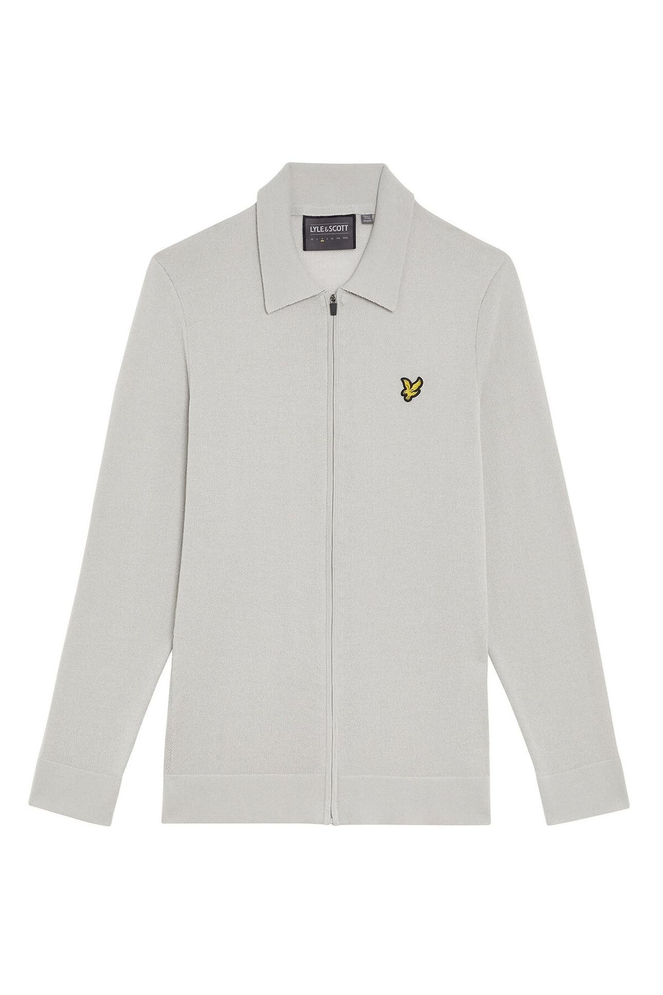 LIGHTWEIGHT KNITTED COLLARED CARDIGAN PEBBLE 4