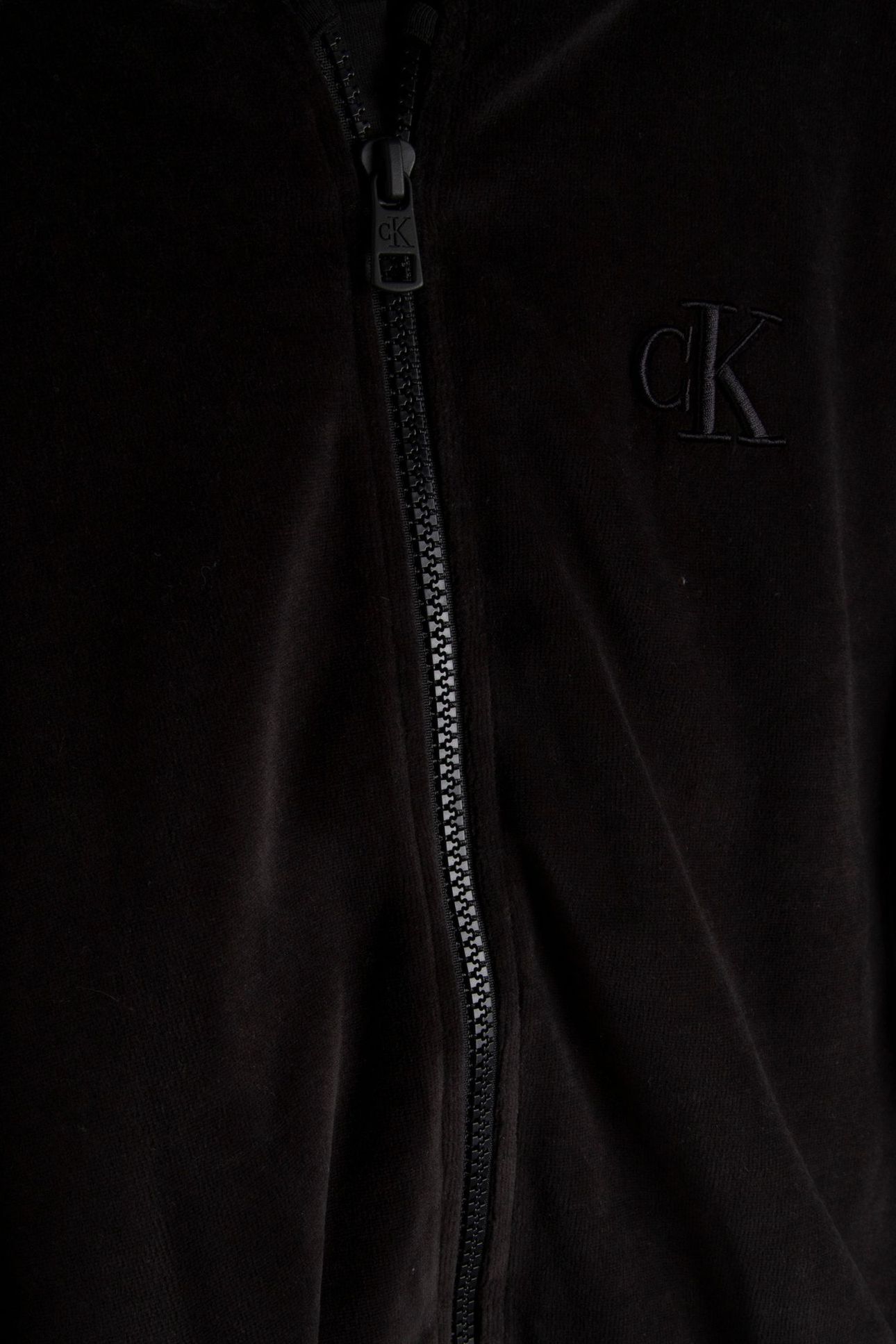 GIRLS VELVET PIPPING ZIP BLACK 4