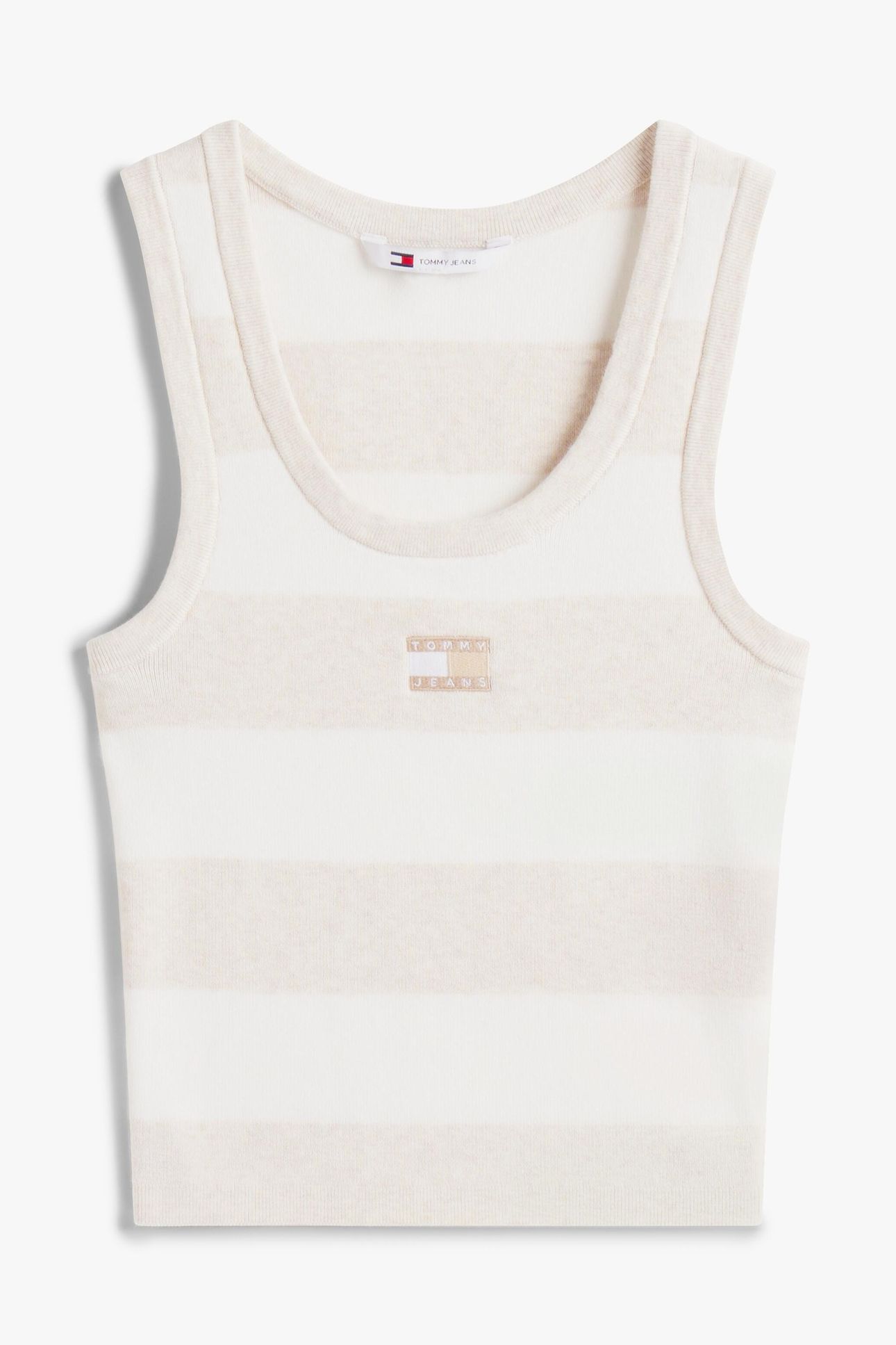 TJW CROP STRIPE TANK OATMEAL HEATHER/STRIPE 4