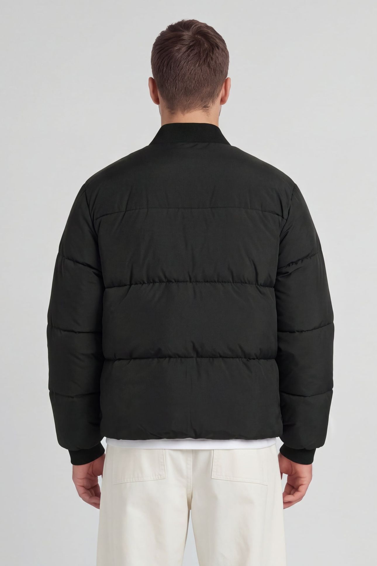 PUFFER BOMBER JACKET JET BLACK 2