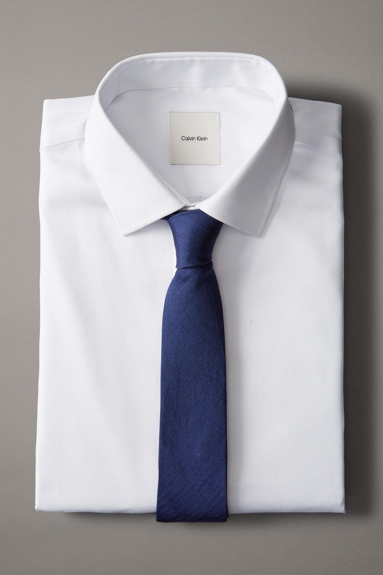 TRACY LINEN TEXTURED TIE NAVY BLUE 2