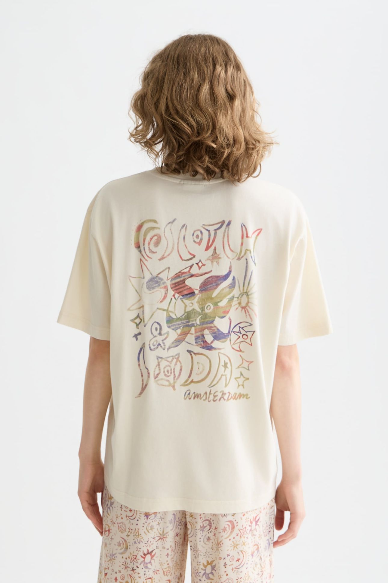 WASHED ARTWORK LOOSE T-SHIRT EGGNOG 2