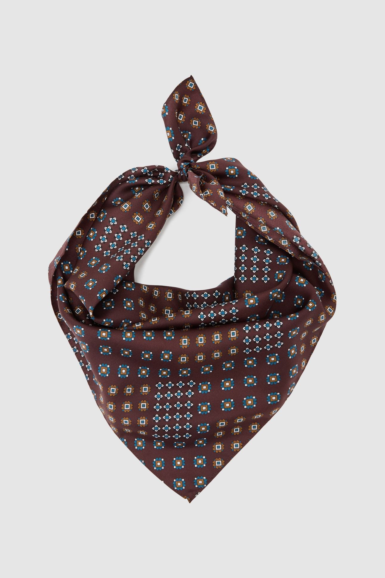 PRINTED NECK TIE BURGUNDY 1