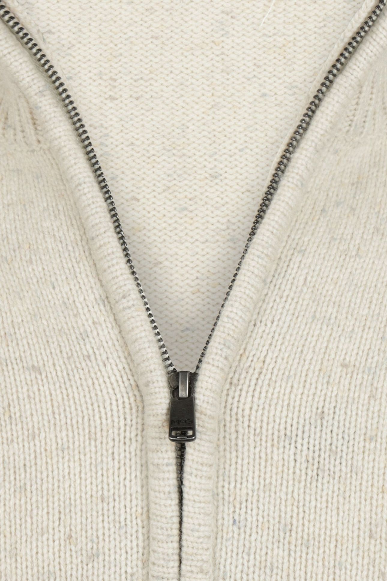 ZIP THRU FISHERMANS CARDIGAN STONE 4