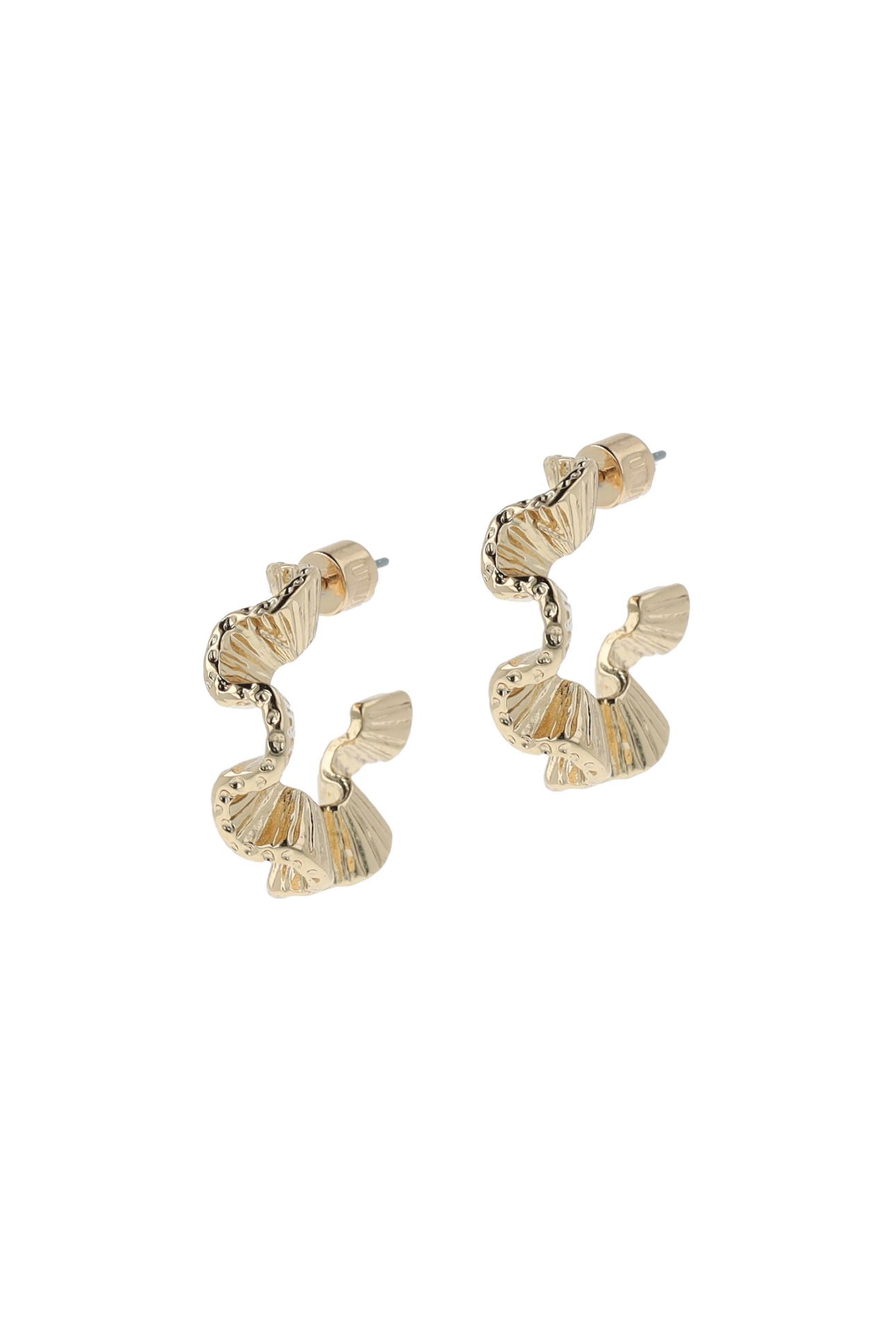 SQUIGGLE GOLD HOOPS 2