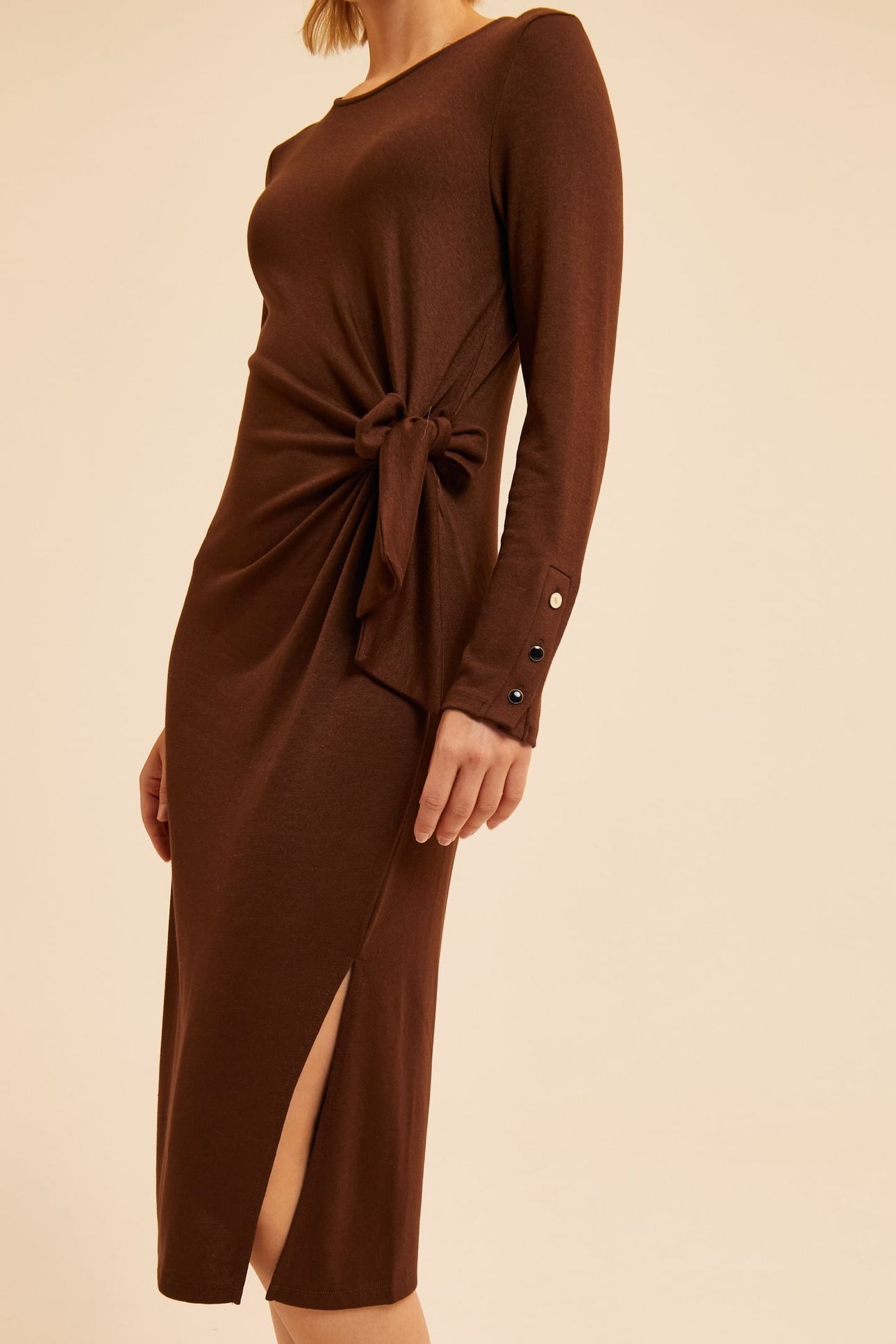 BROWN LONG TUBE DRESS TO TIE ON SIDE 6