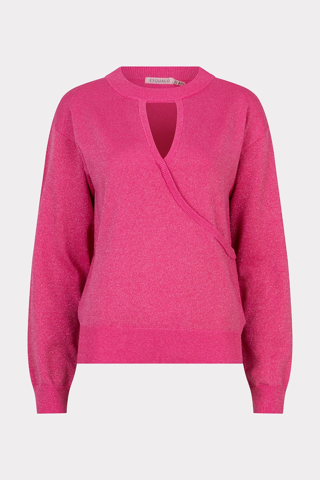 SWEATER L/SLVE WRAPOVER LUREX FRAMBOISE 2
