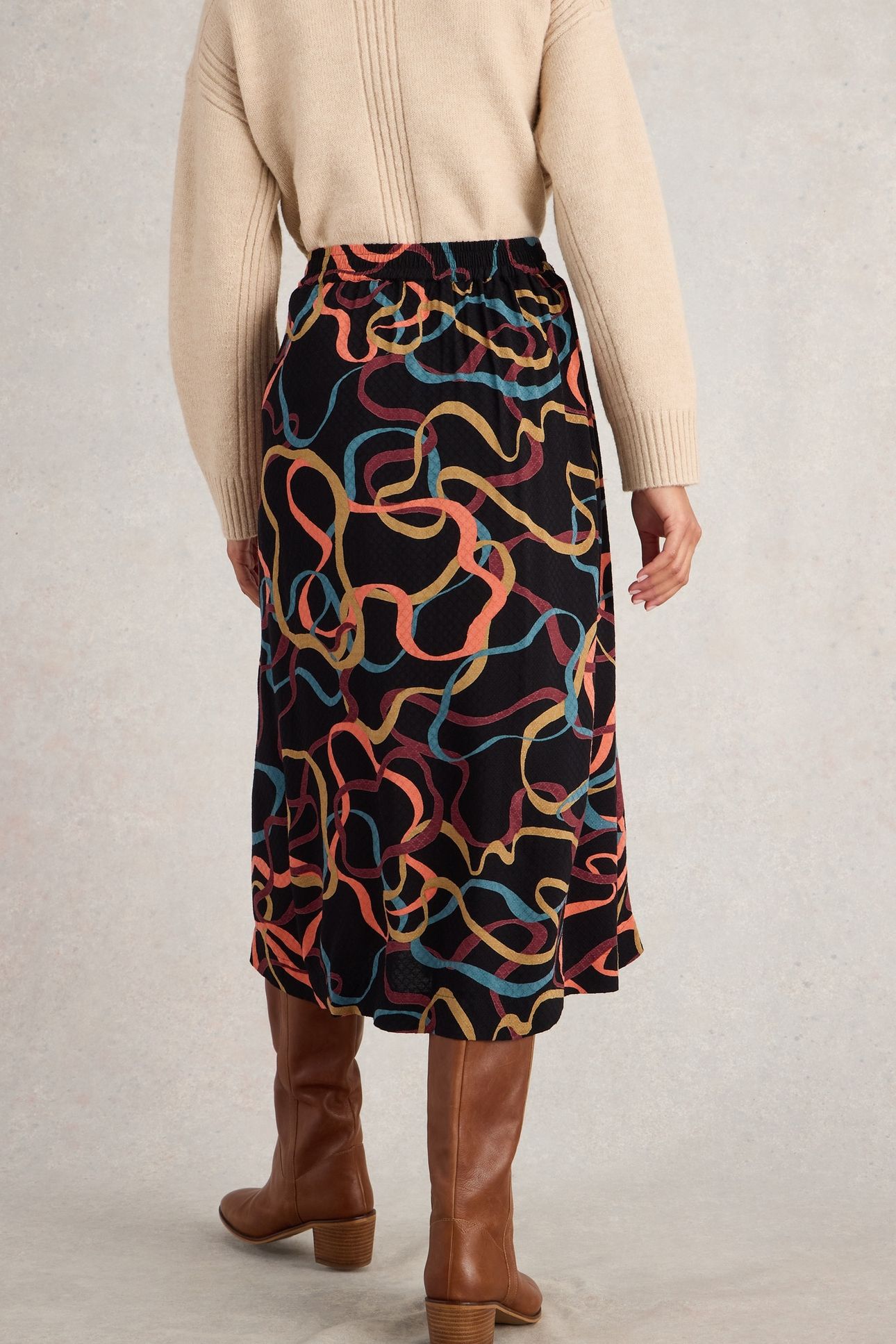 HEATHER MIDI SKIRT BLK PR 3