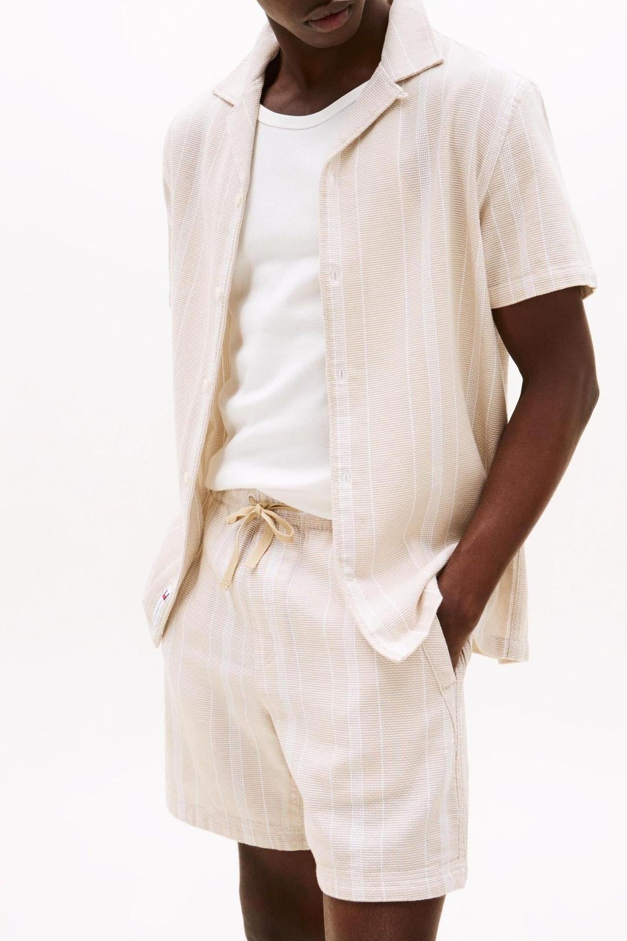 TJM TEXTURED BEACH SHORTS SILT STRIPES 5