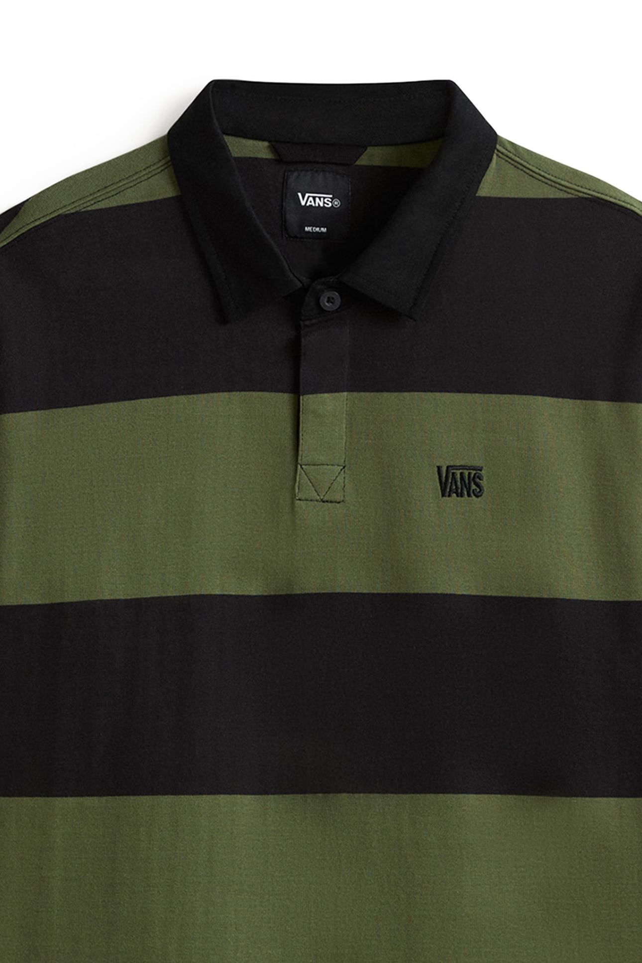 2-TONE STRIPE WARD RUGBY LS BLACK/GREEN BALSAM 6
