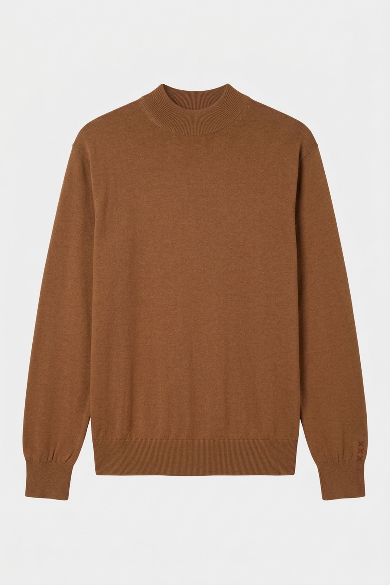 CORE - DROPPED SHOULDER MOCK NECK PULLOVER MEDIUM BEIGE 3