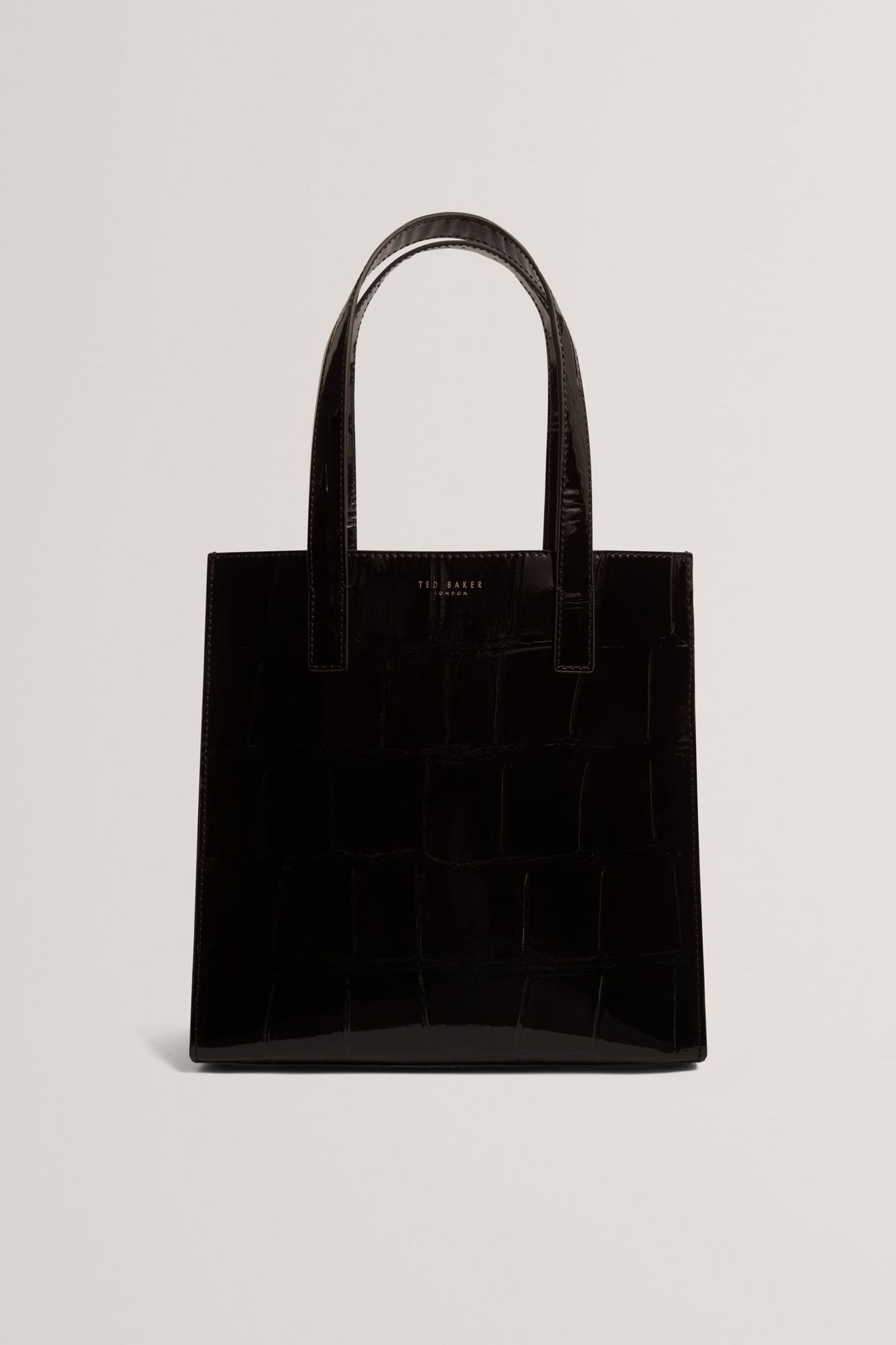 CROC EFFECT SMALL ICON BAG BLACK 2