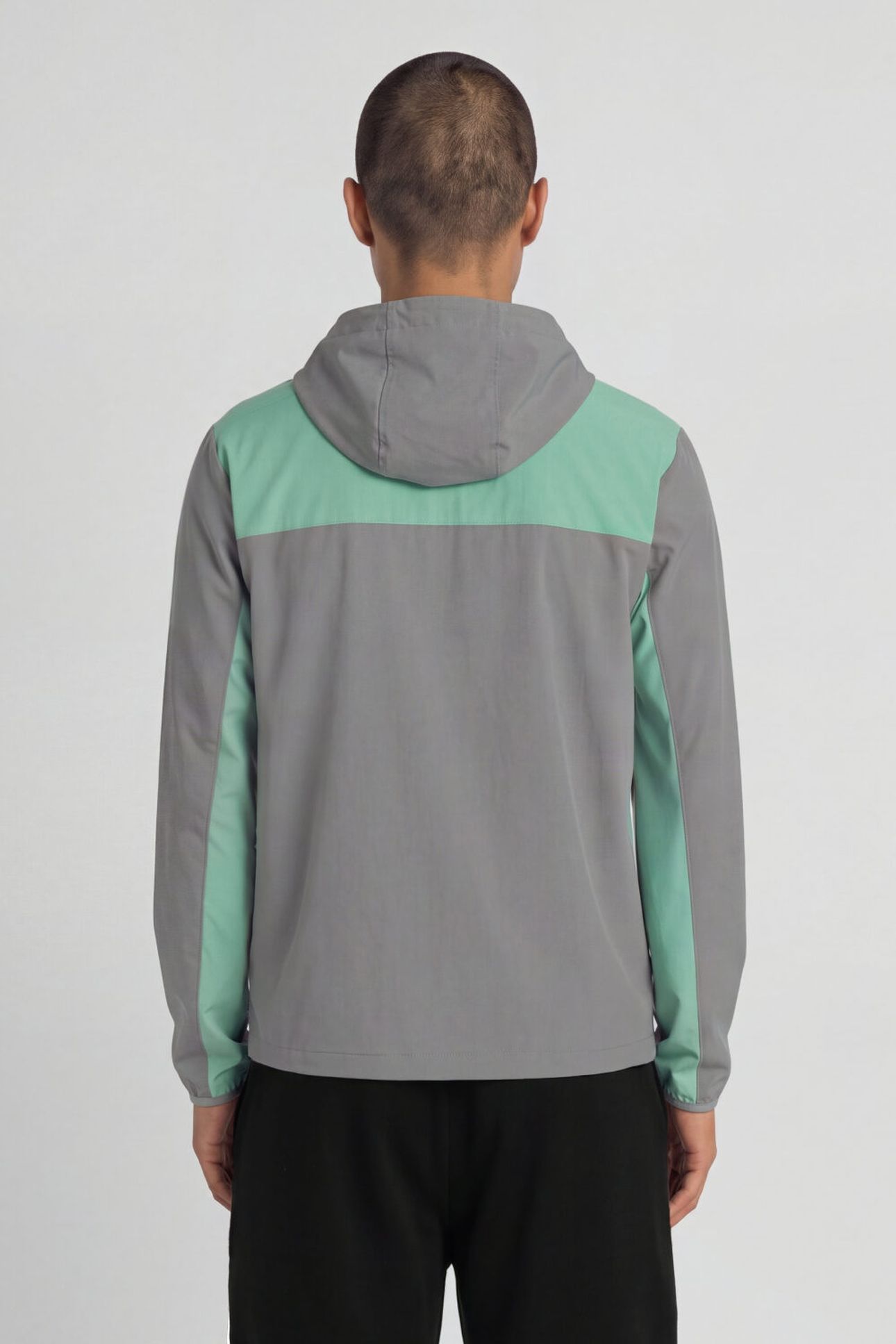 PANELLED WINDBREAKER JACKET ULTIMATE GREY/COOL MINT 3