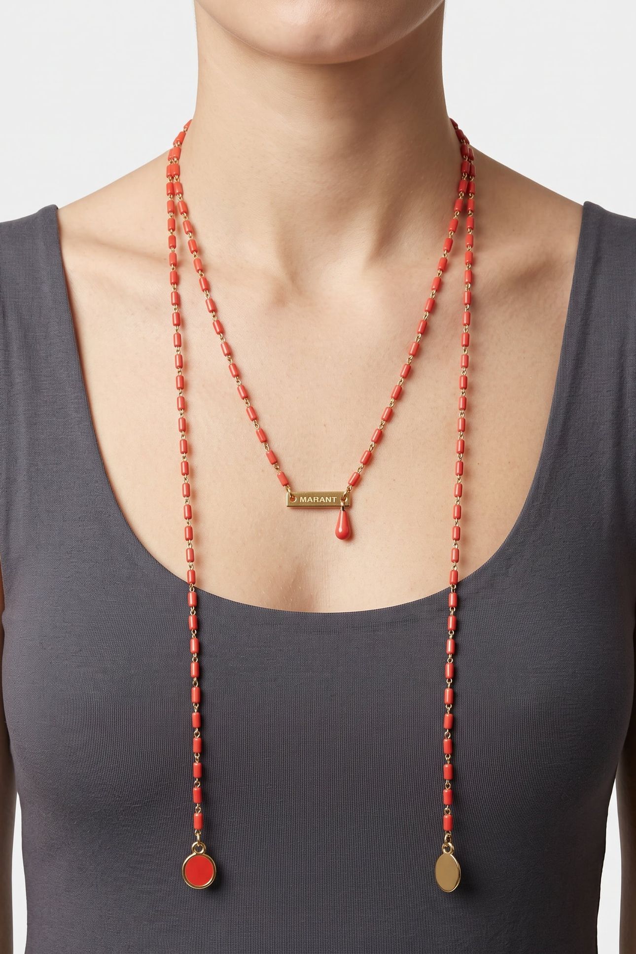 NECKLACE BIJOUX ORANGE 1