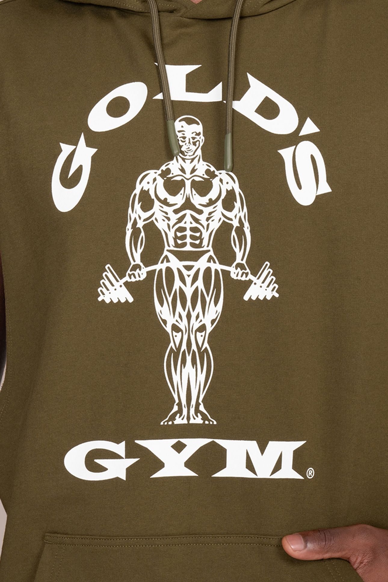 MUSCLE JOE SLEEVELESS HOODIE OLIVE 5