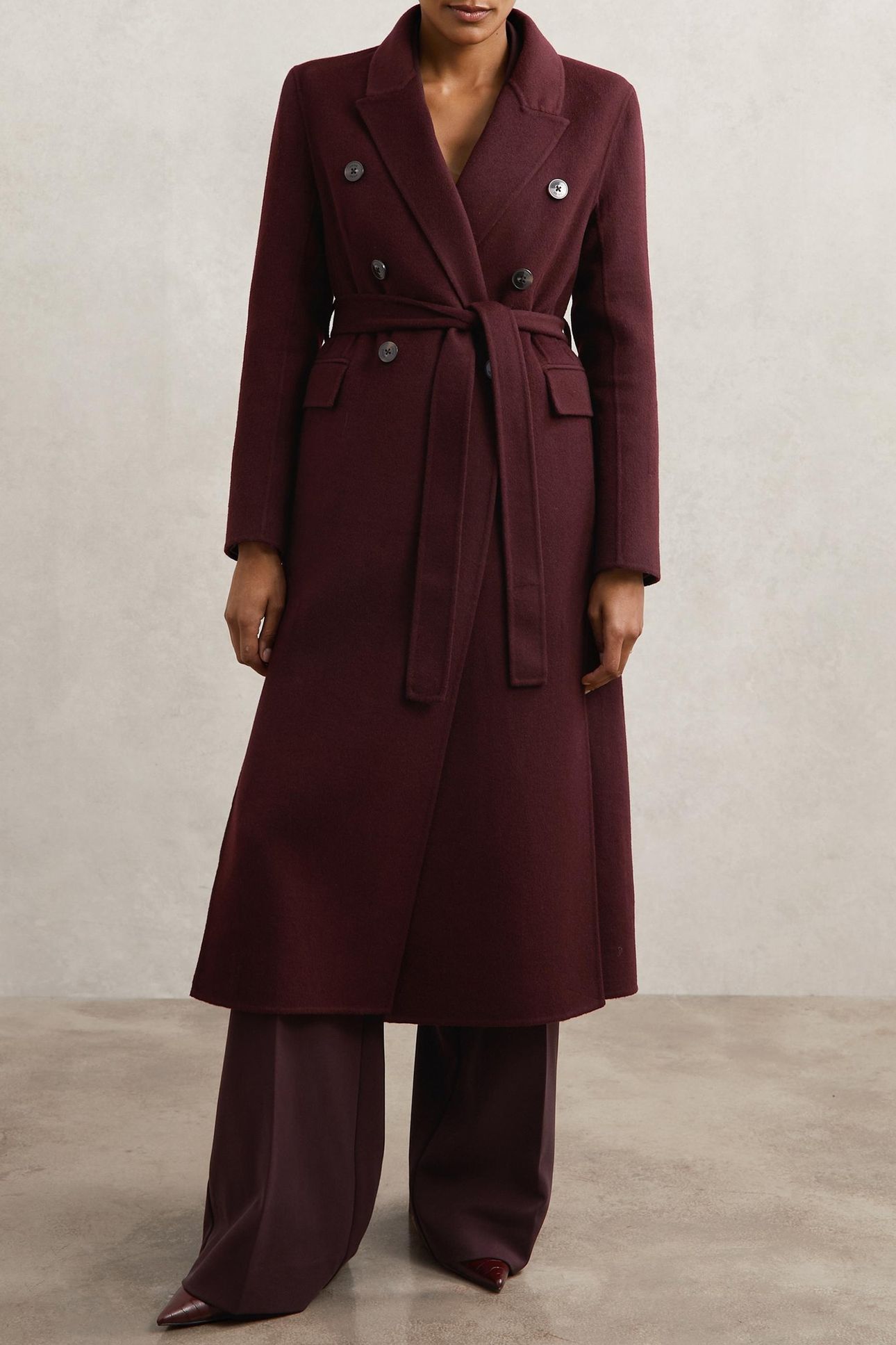 DB BLINDSEAM COAT BURGUNDY 2