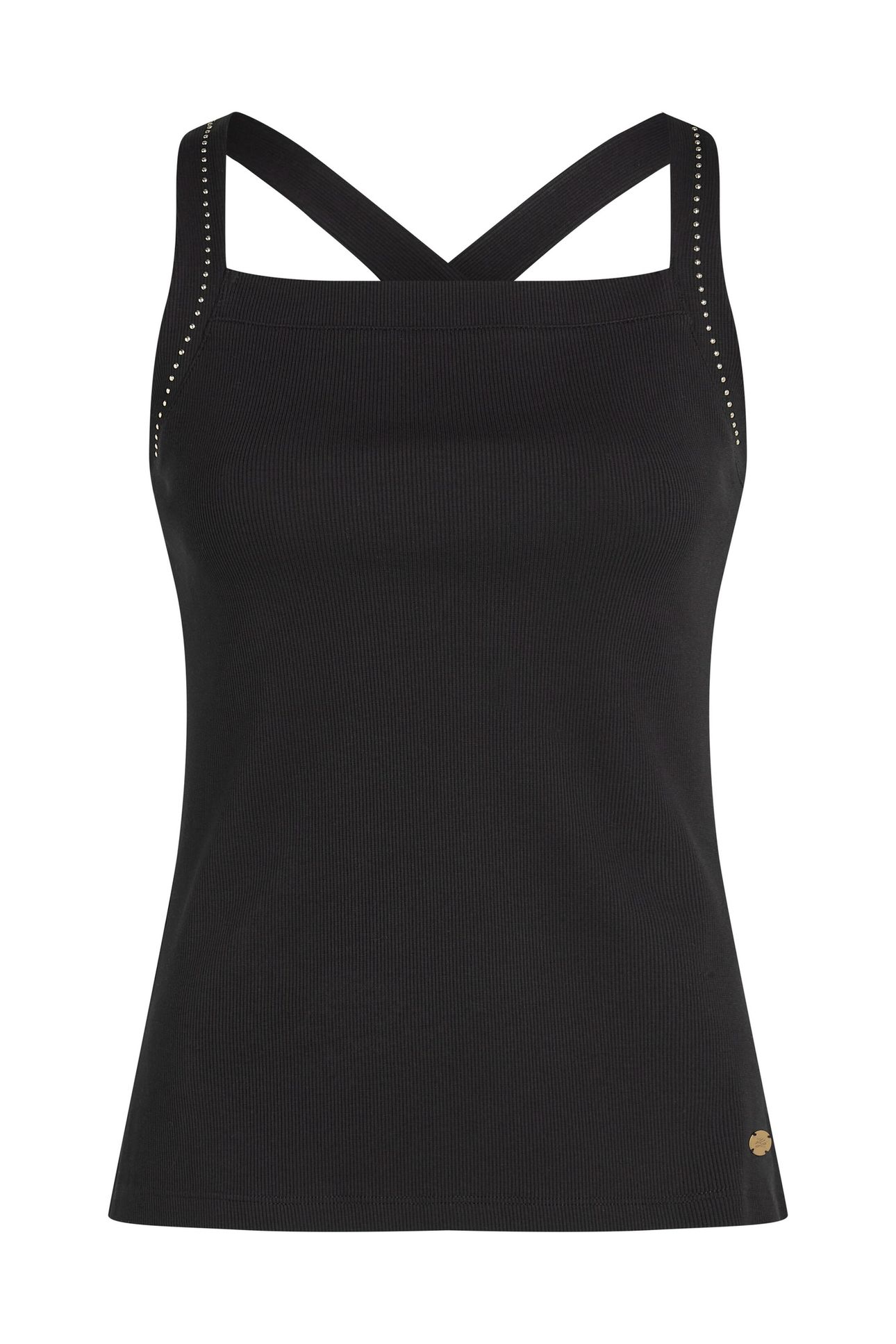 MINI STUD DETAIL TANK TOP BLACK 4